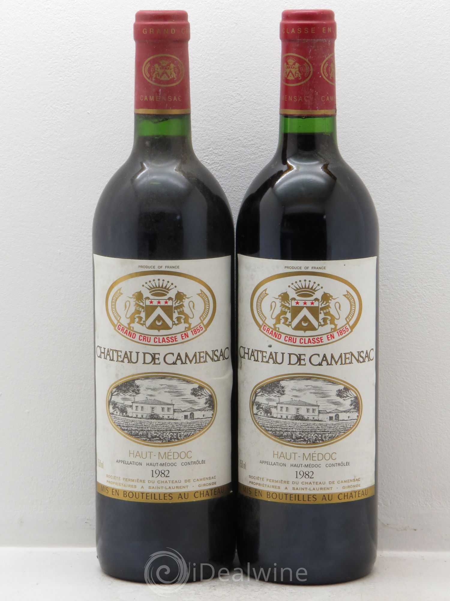 Château Camensac 5ème Grand Cru Classé 1982 - Lot de 2 bouteilles - 0