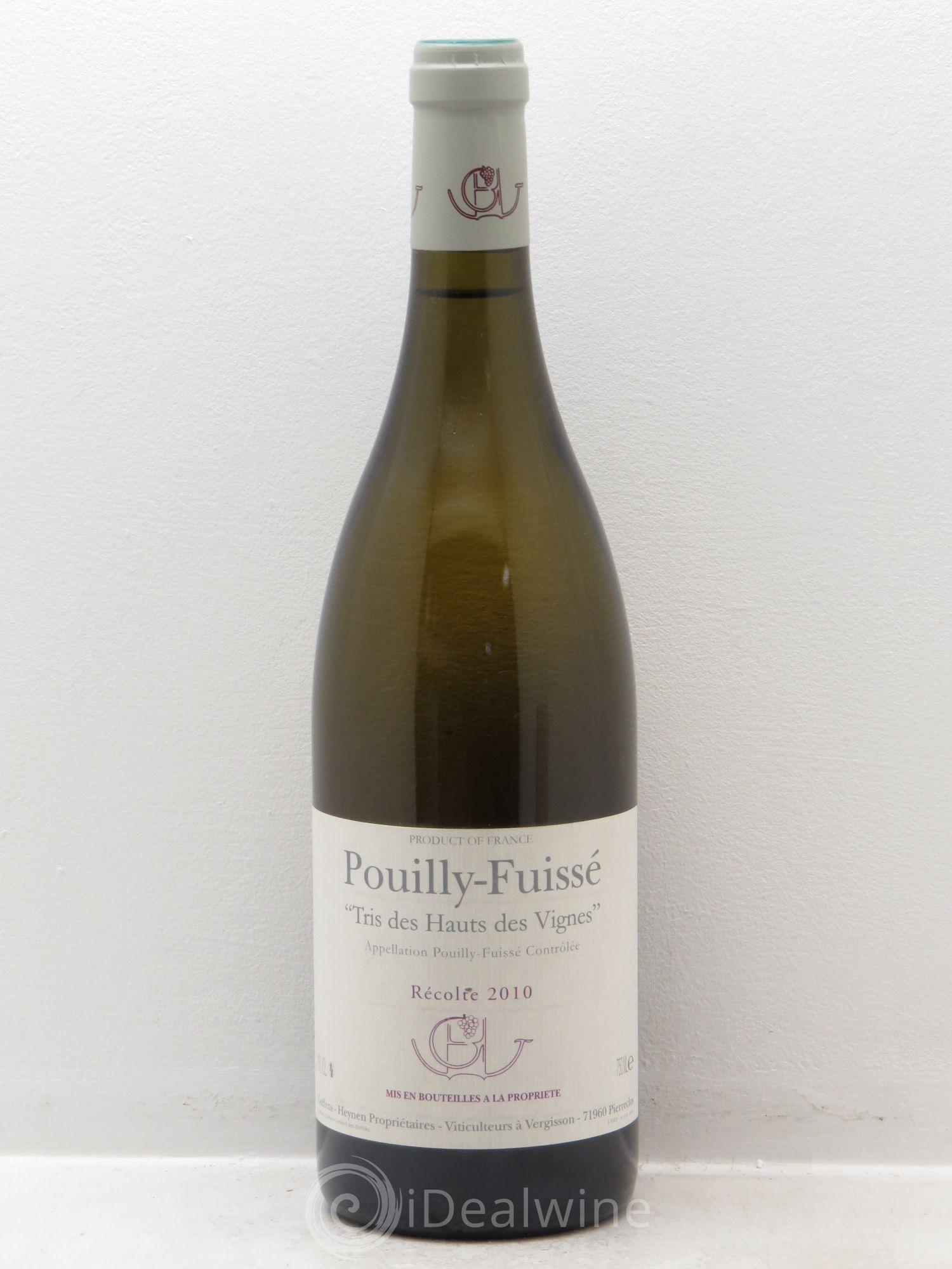 Pouilly-Fuissé Tris des Hauts des Vignes Guffens-Heynen 2010 - Lot de 1 bouteille - 0