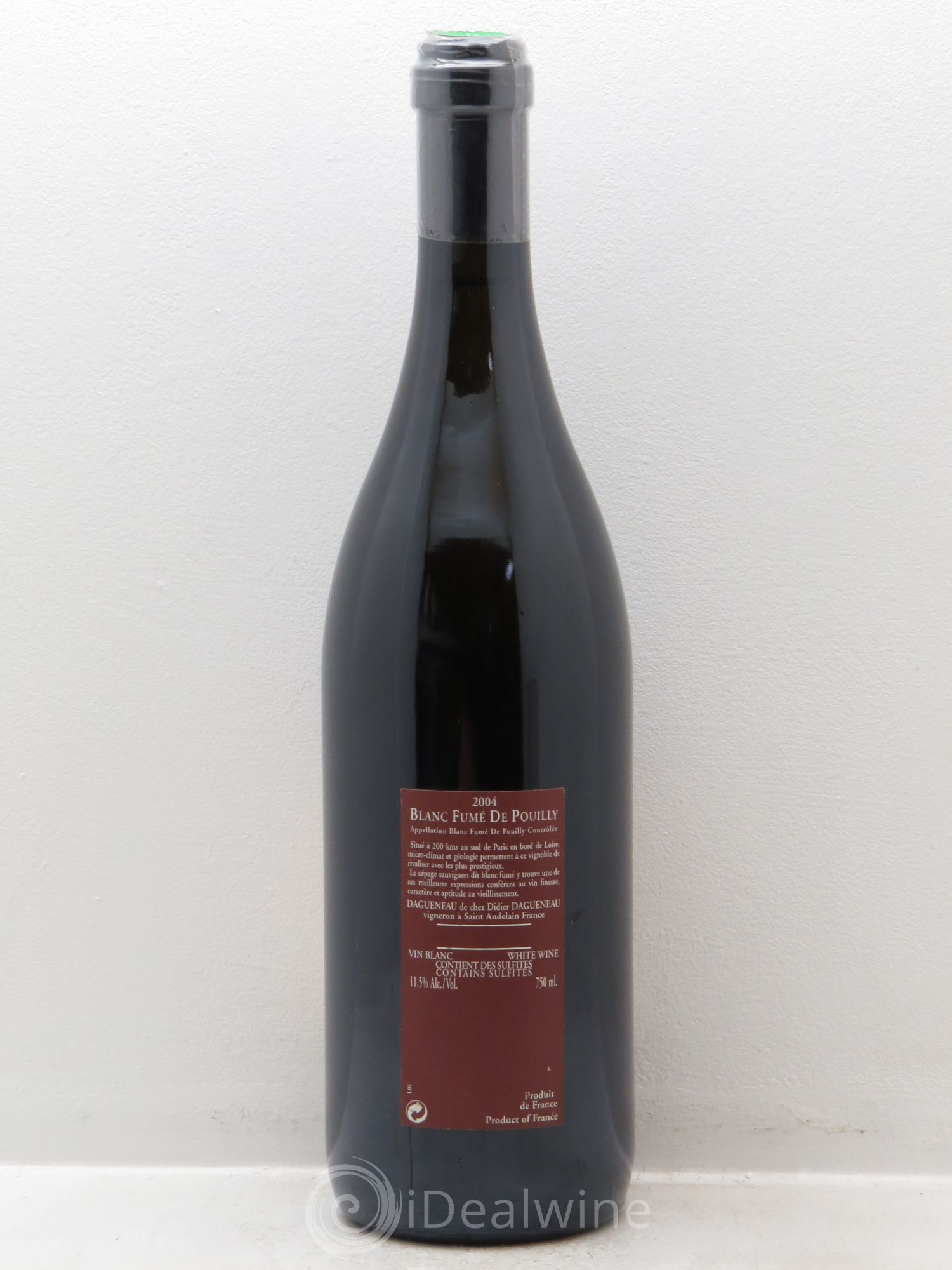 Vin de France (anciennement Pouilly-Fumé) Pur Sang Dagueneau (Domaine Didier - Louis-Benjamin) 2004 - Lot de 1 bouteille - 1