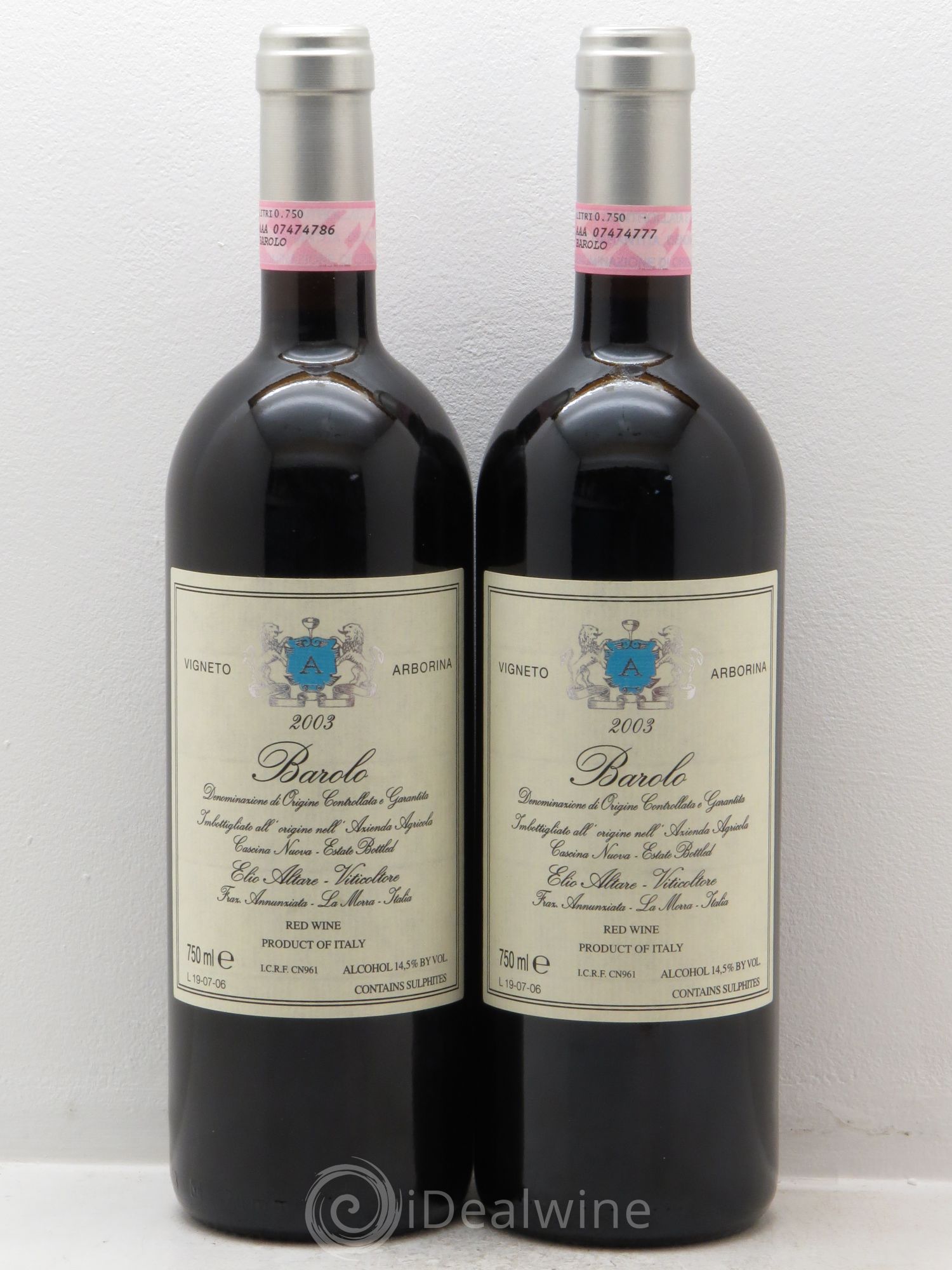 Barolo Altare Arborina 2003 - Posten von 2 Flaschen - 0