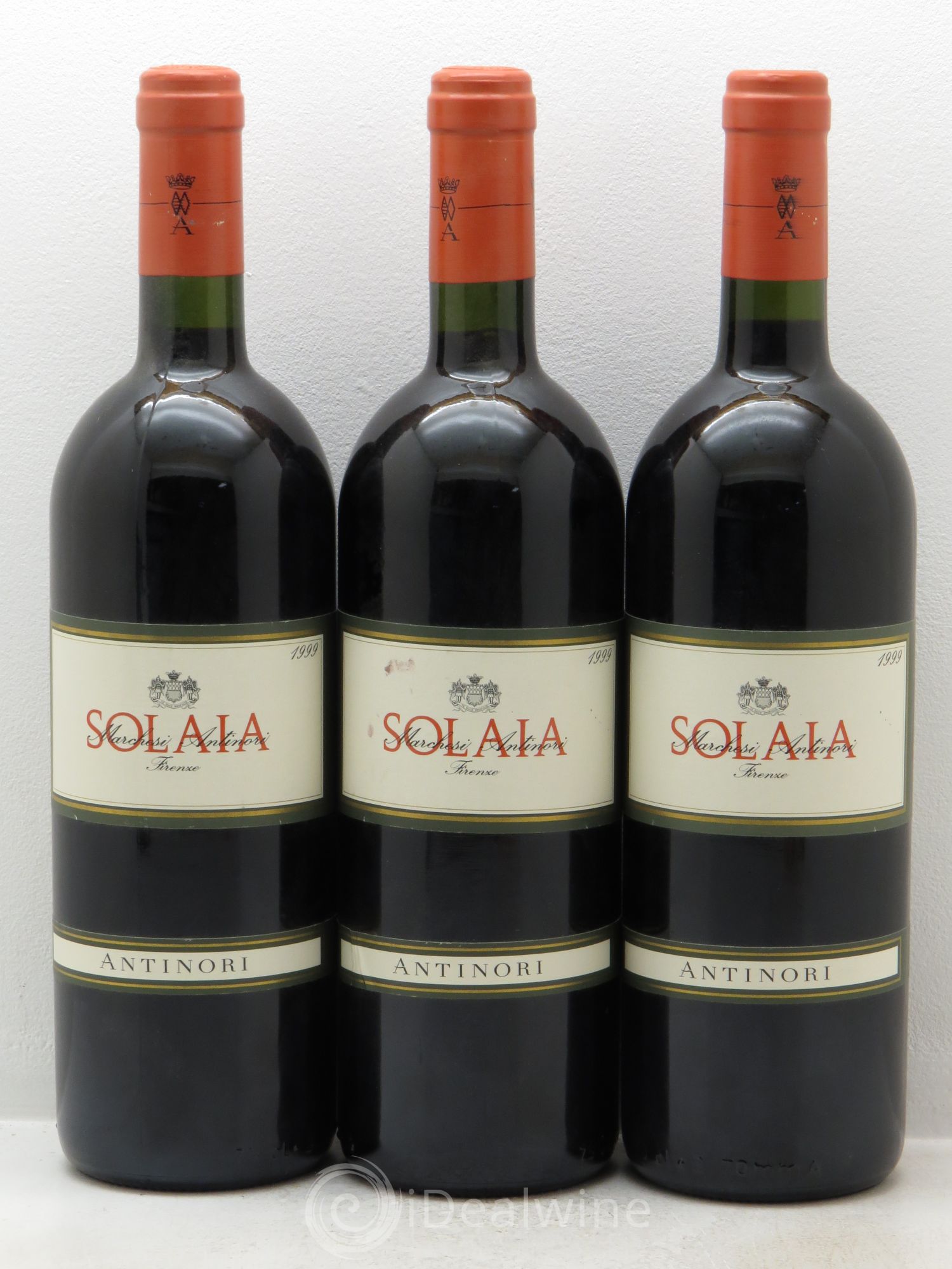Toscana IGT Solaia Tenuta Tignanello - Marchesi Antinori 1999 - Lot de 3 bouteilles - 0