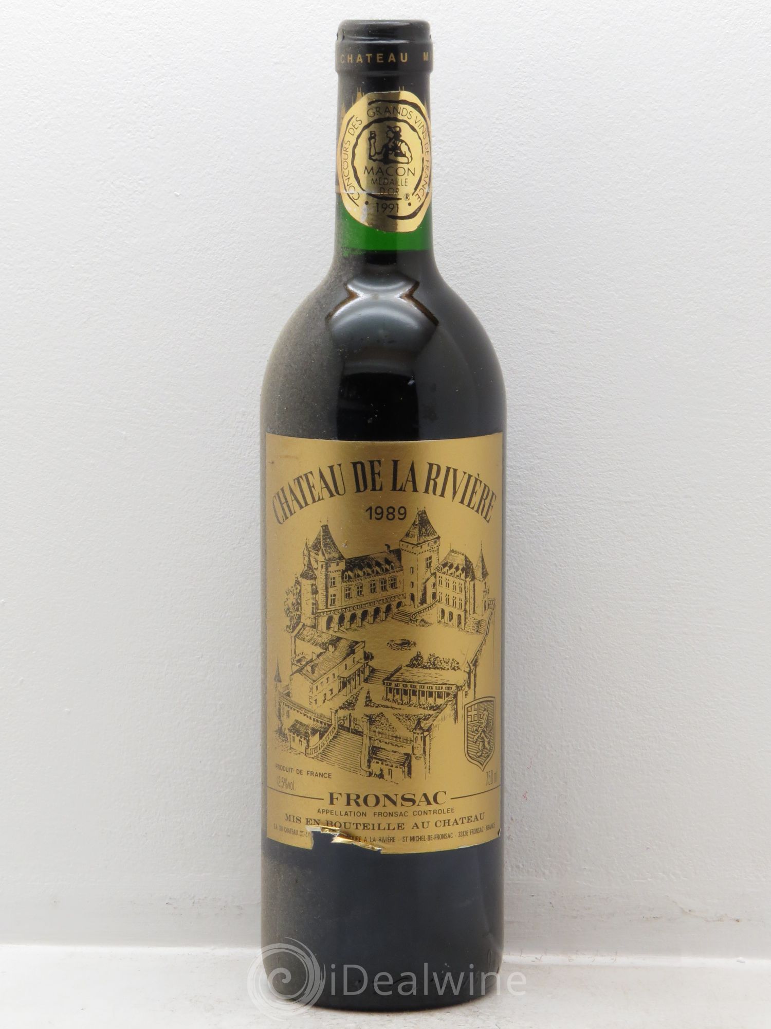 Château de La Rivière (sans prix de réserve) 1989 - Lot de 12 bouteilles - 0