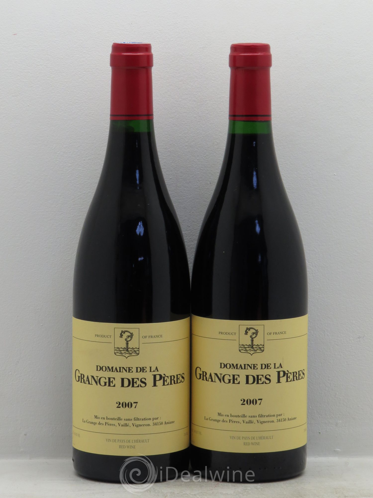 Pays d'Hérault Grange des Pères Laurent Vaillé 2007 - Lot de 2 bouteilles - 0