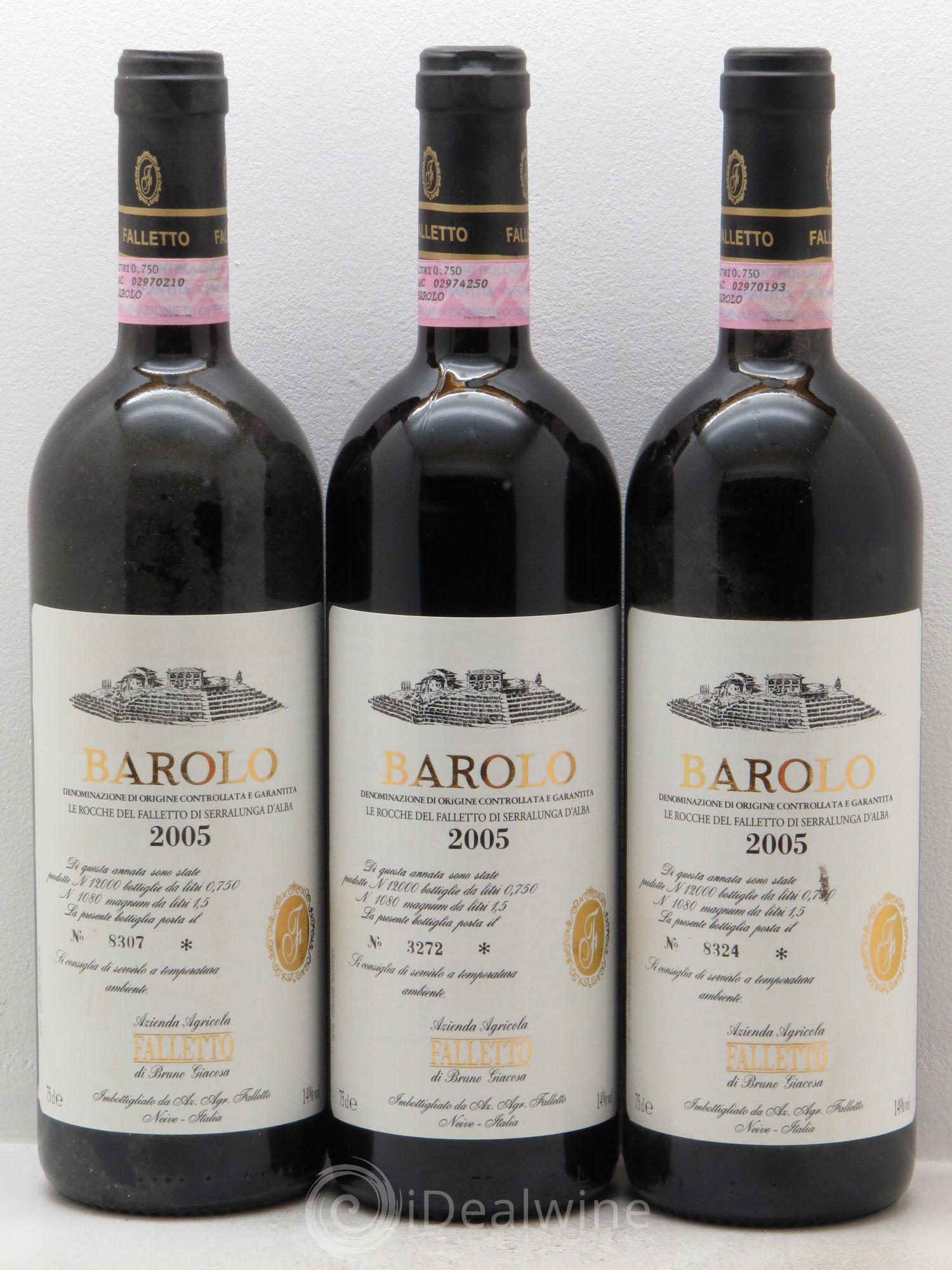 Barolo DOCG Falletto di Serralunga d'Alba Falletto - Bruno Giacosa 2005 - Lotto di 3 bottiglie - 0
