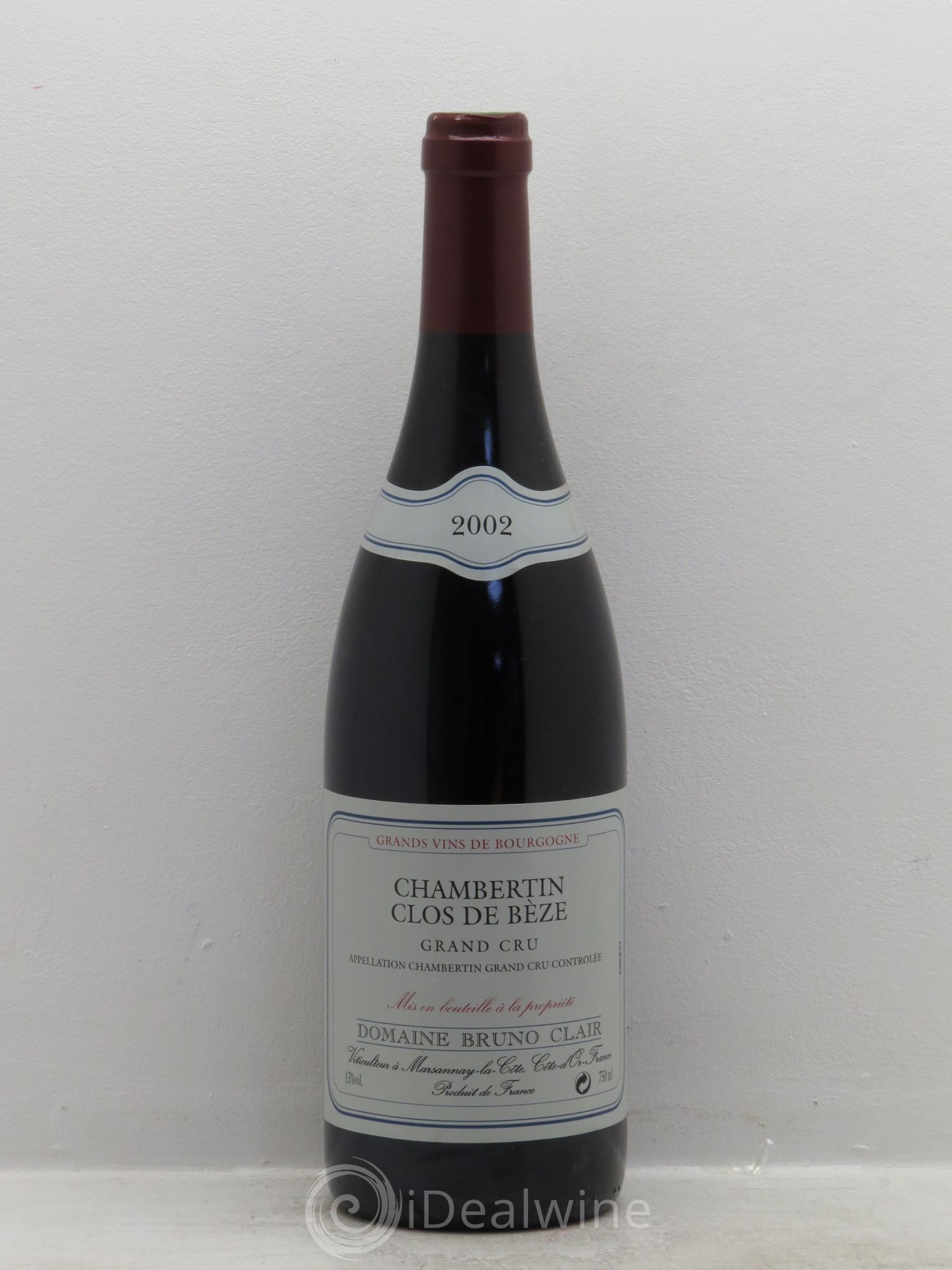 Chambertin Clos de Bèze Grand Cru Bruno Clair (Domaine) 2002 - Lot de 1 bouteille - 0