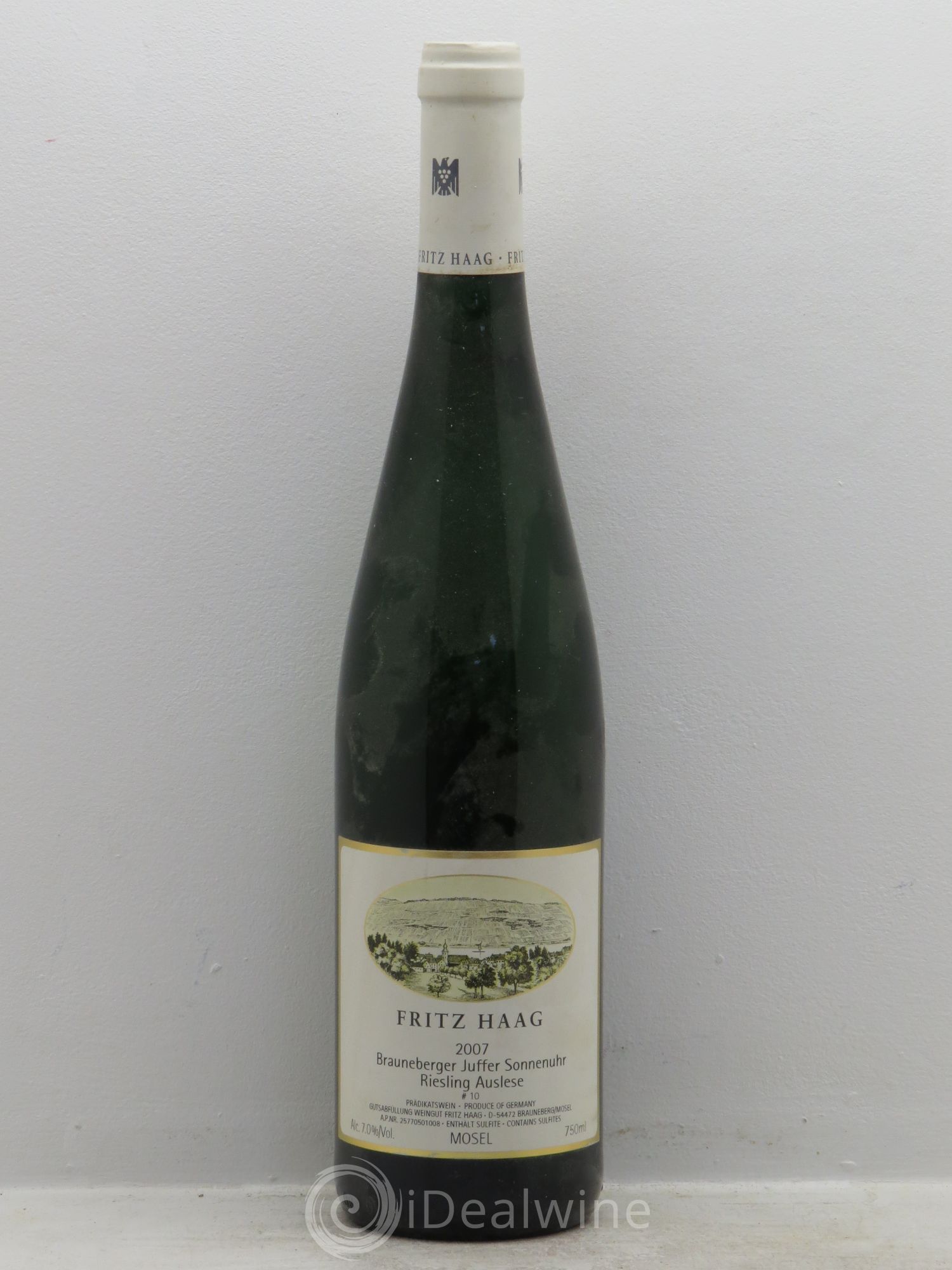 Riesling Fritz Haag Brauneberger Juffer Sonnenuhr Auslese 2007 - Lot de 1 bouteille - 0