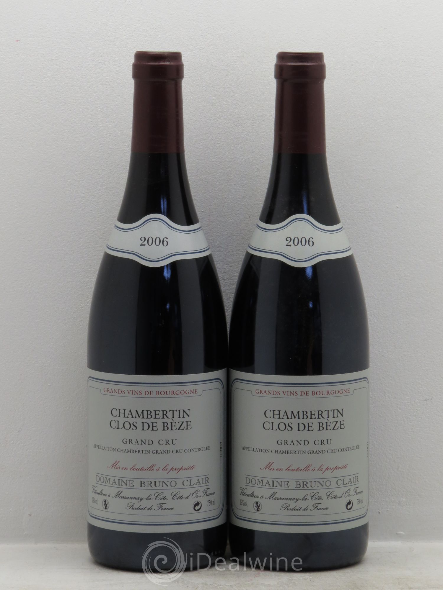 Chambertin Clos de Bèze Grand Cru Bruno Clair (Domaine) 2006 - Lot de 2 bouteilles - 0