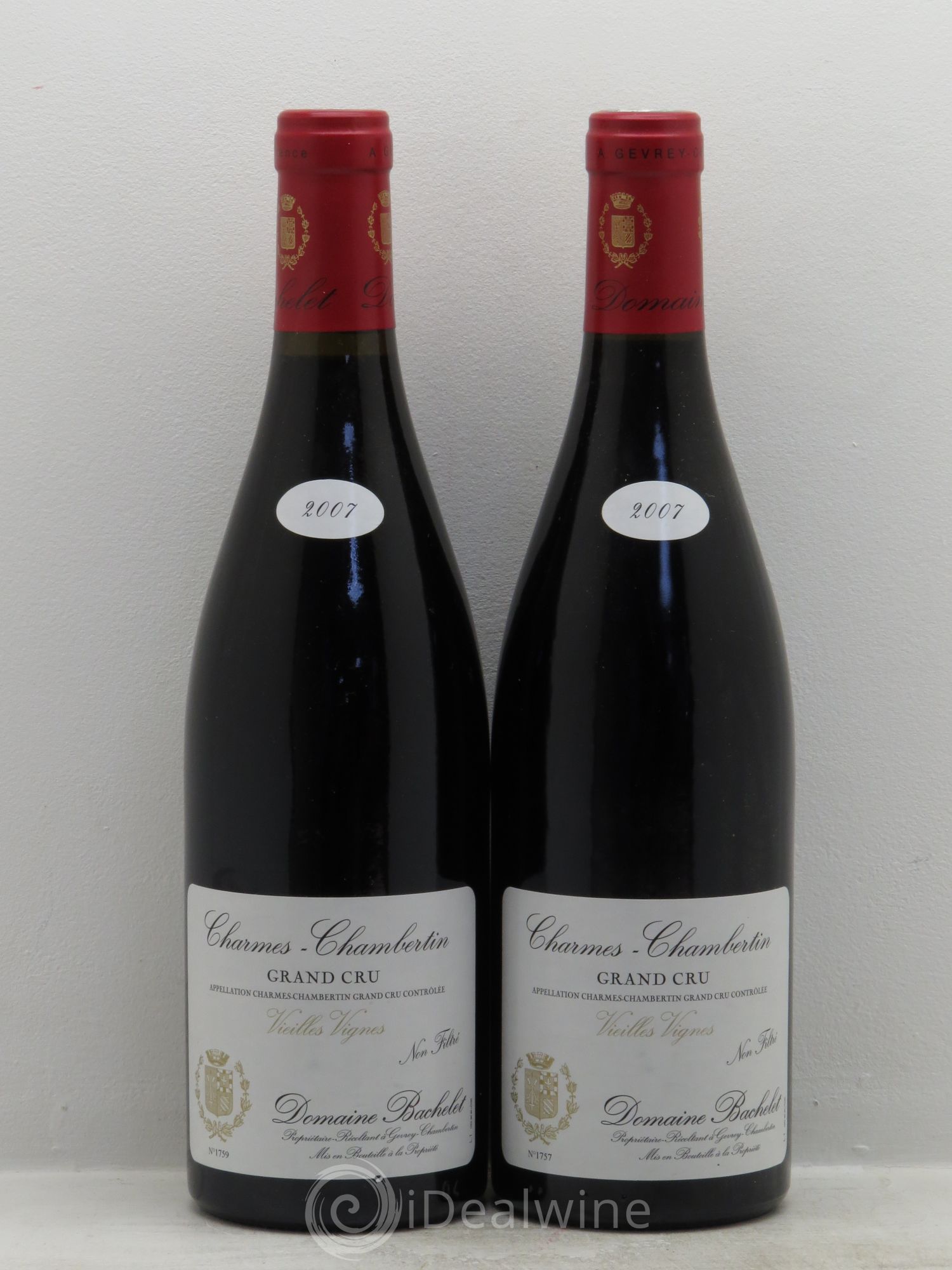 Charmes-Chambertin Grand Cru Vieilles Vignes - Denis Bachelet 2007 - Posten von 2 Flaschen - 0