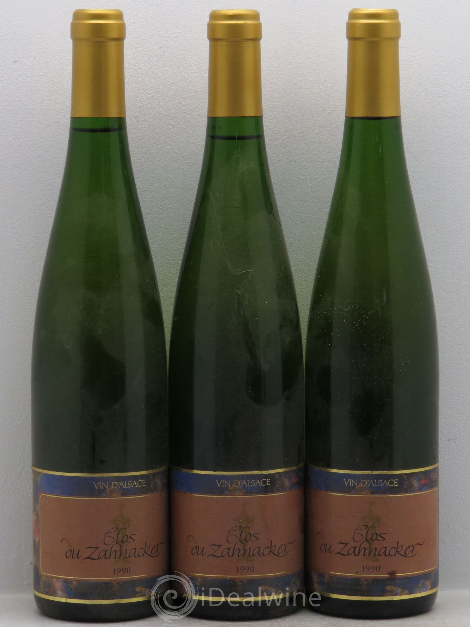 Alsace Martin Zahn Clos du Zahnacker (sans prix de réserve) 1990 - Posten von 3 Flaschen - 0