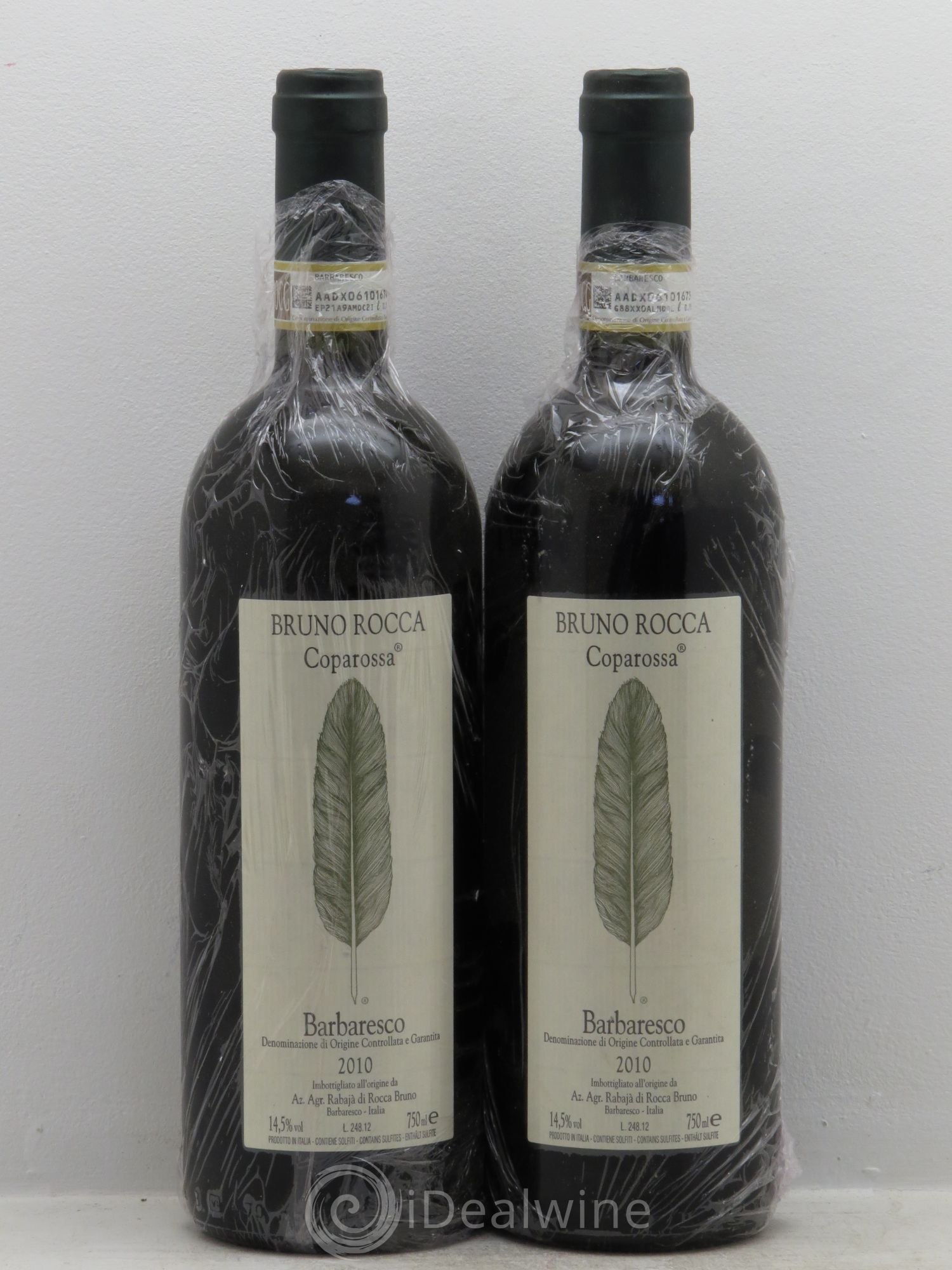 Barbaresco DOCG Caparossa Bruno Rocca 2010 - Lot of 2 bottles - 0