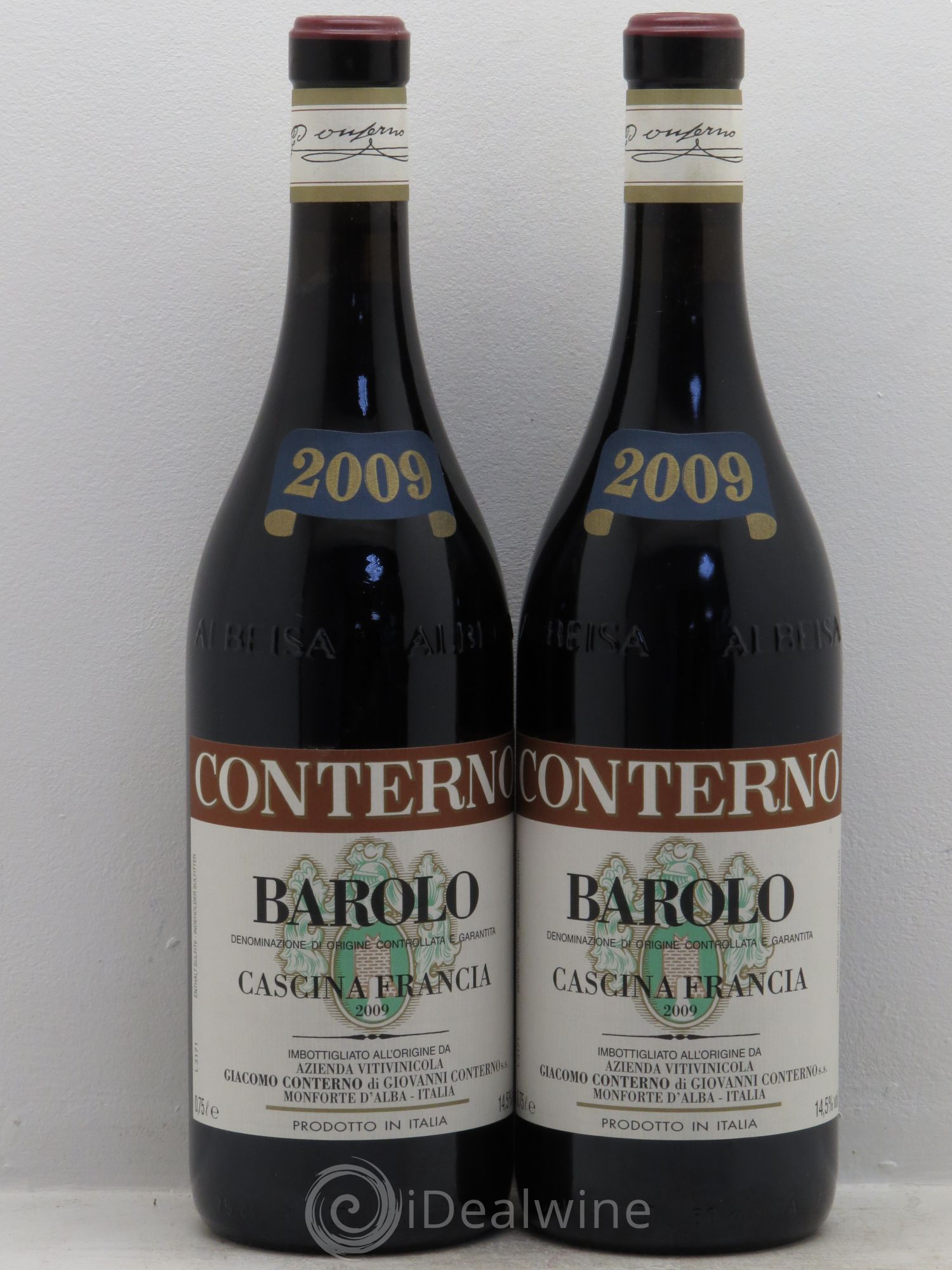 Barolo DOCG Cascina Francia Giacomo Conterno 2009 - Lot de 2 bouteilles - 0