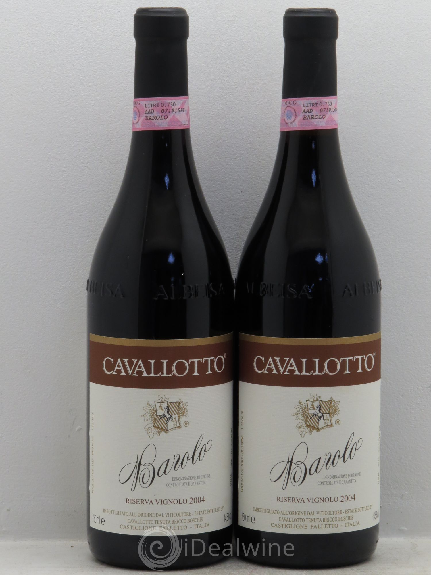 Barolo Cavalotto Riserva Vignolo 2004 - Lot of 2 bottles - 0