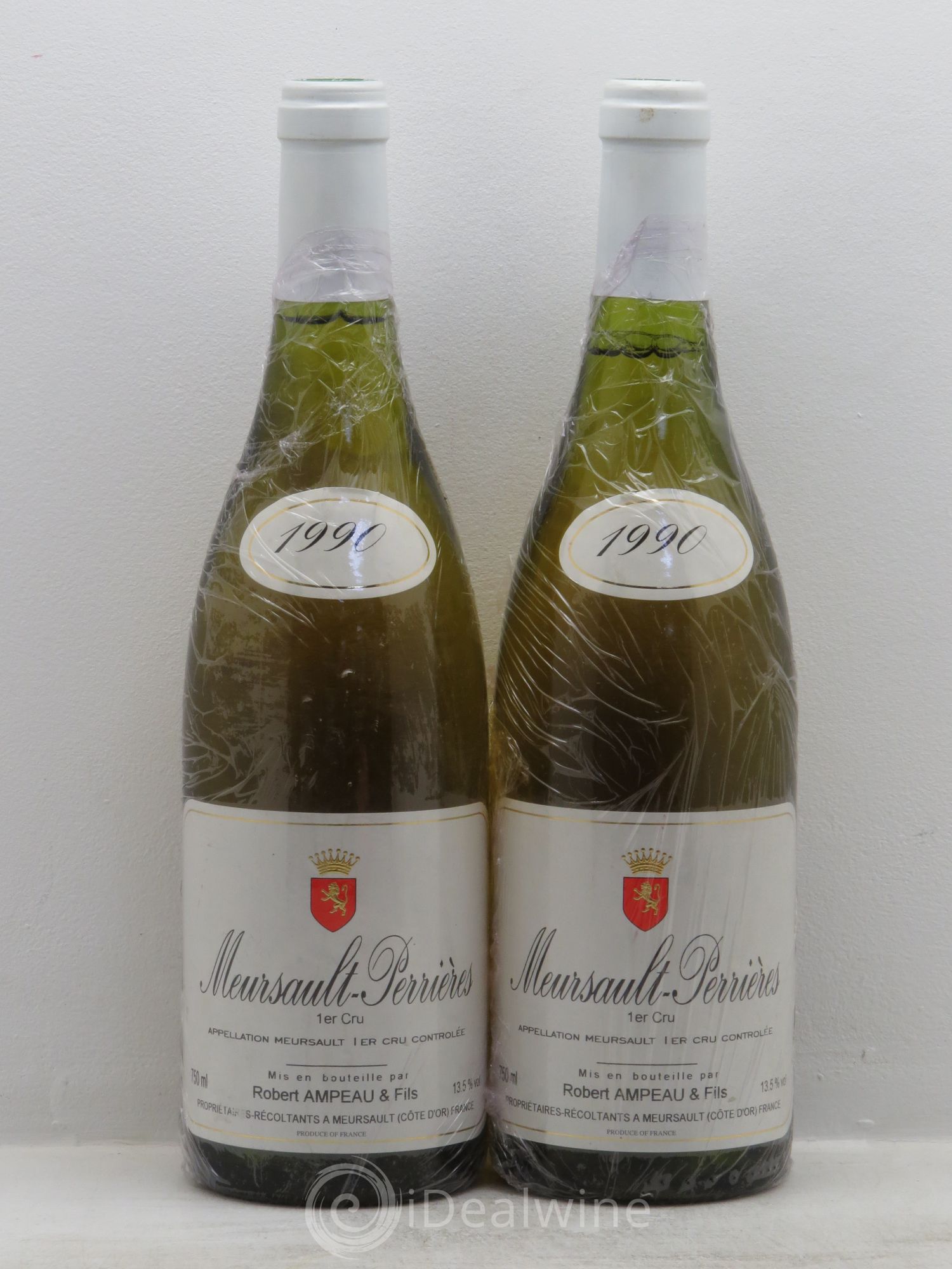 Meursault 1er Cru Domaine Ampeau 1990 - Posten von 2 Flaschen - 0