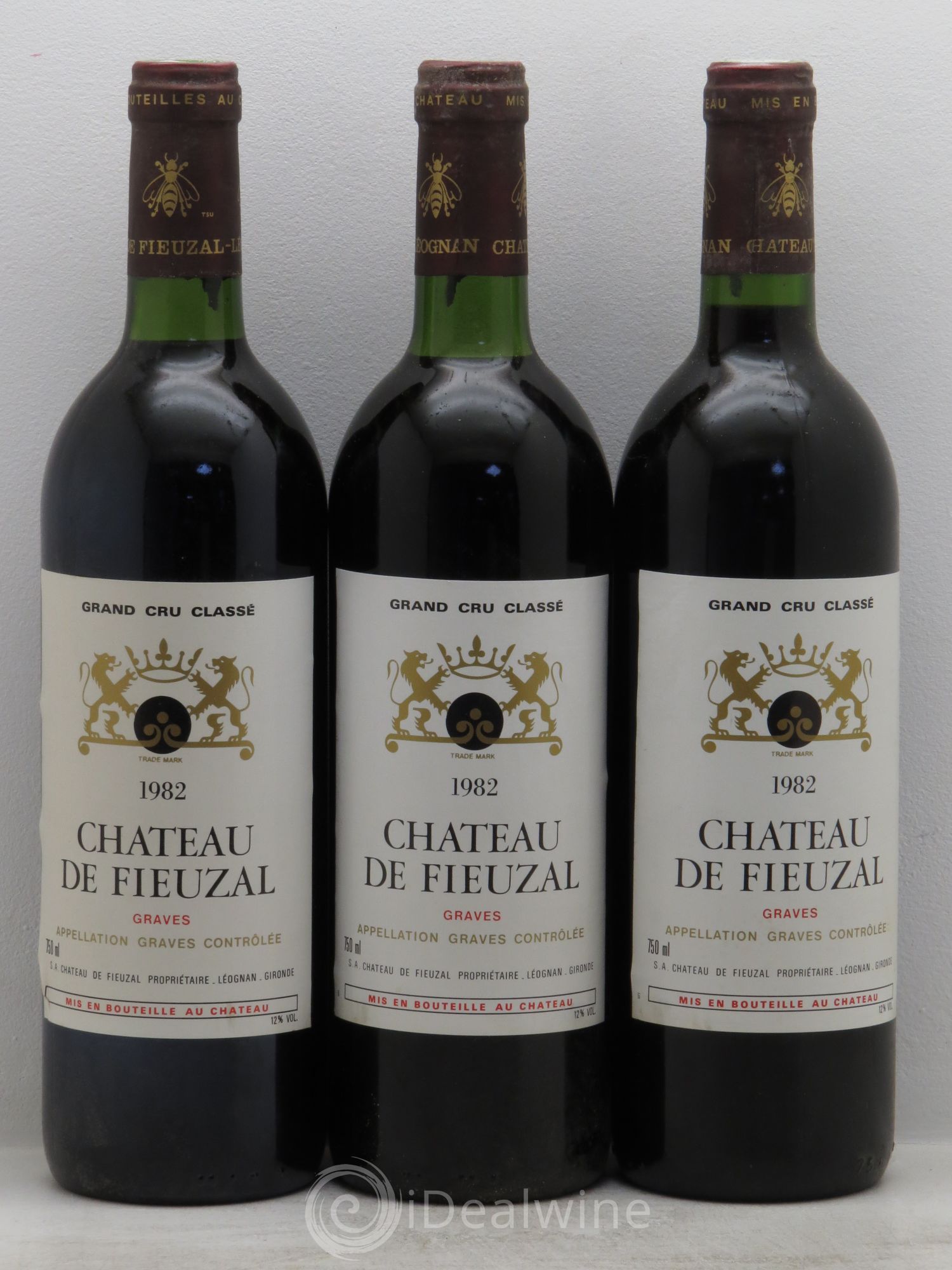 Château de Fieuzal Cru Classé de Graves 1982 - Lot de 3 bouteilles - 0