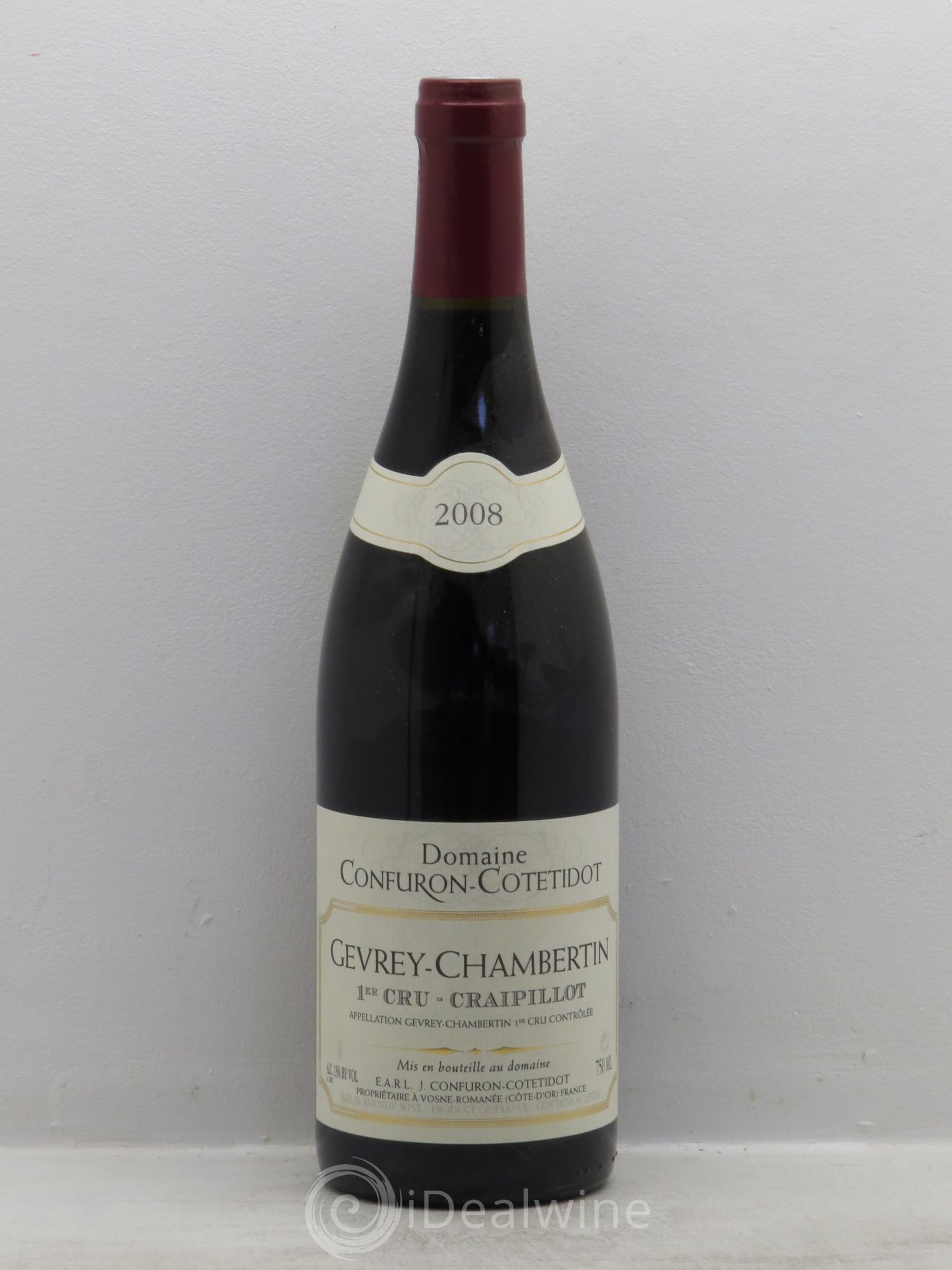 Gevrey-Chambertin 1er Cru Craipillot Confuron-Cotetidot 2008 - Lot de 1 bouteille - 0