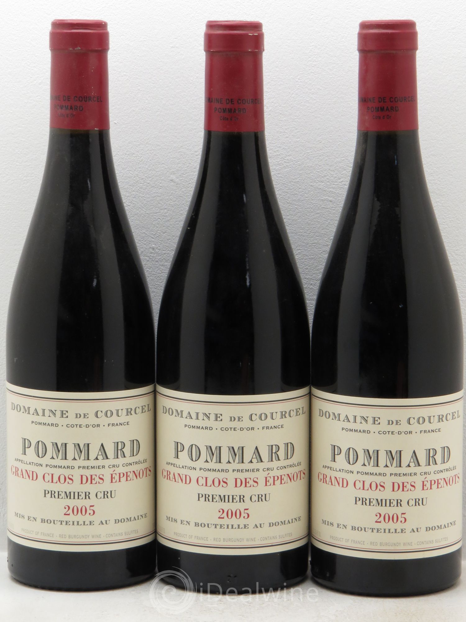 Pommard 1er Cru Grand Clos des Epenots de Courcel (Domaine) 2005 - Lot de 3 bouteilles - 0
