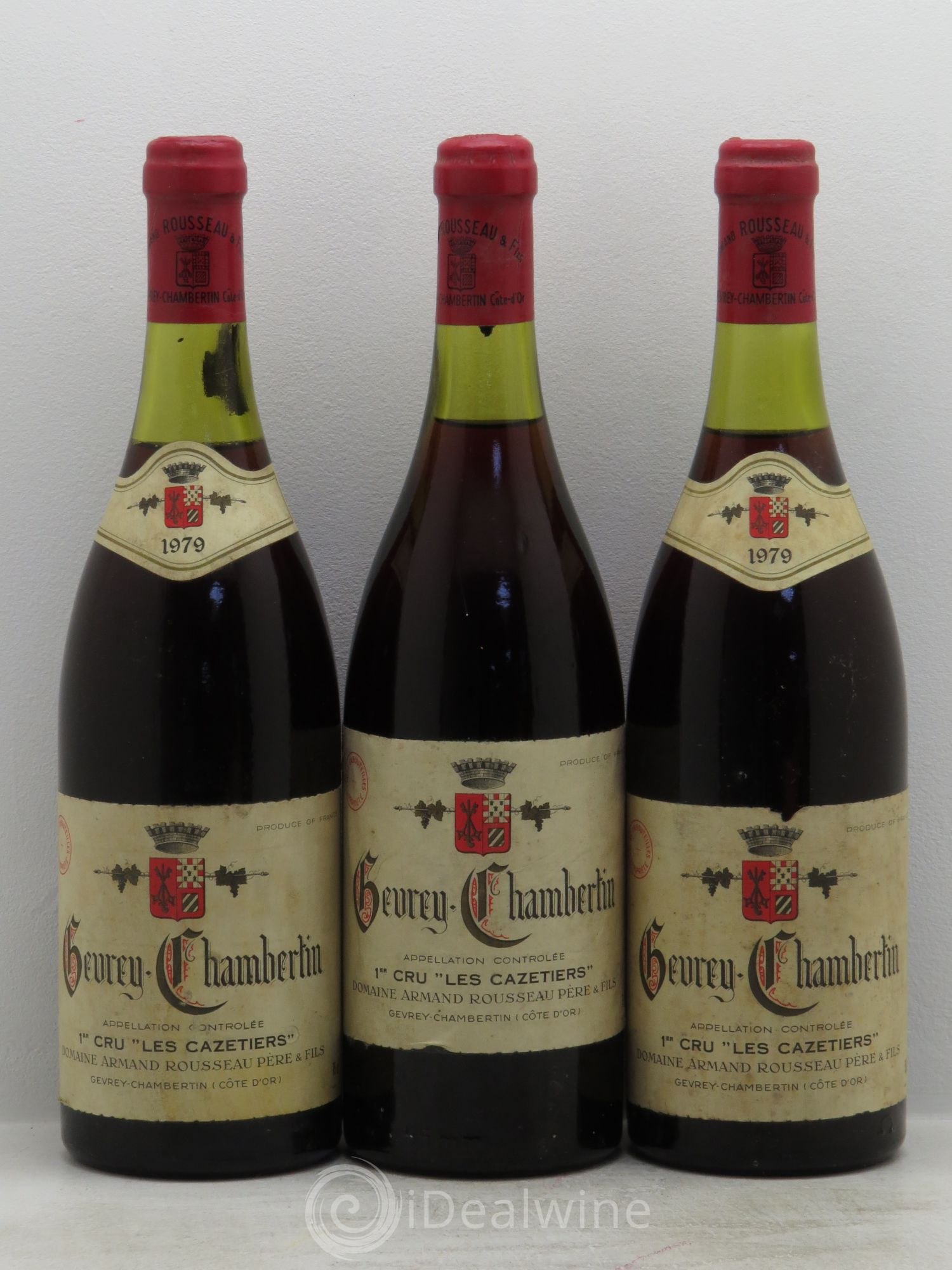 Gevrey-Chambertin 1er Cru Les Cazetiers Armand Rousseau (Domaine) 1979 - Lot de 3 bouteilles - 0