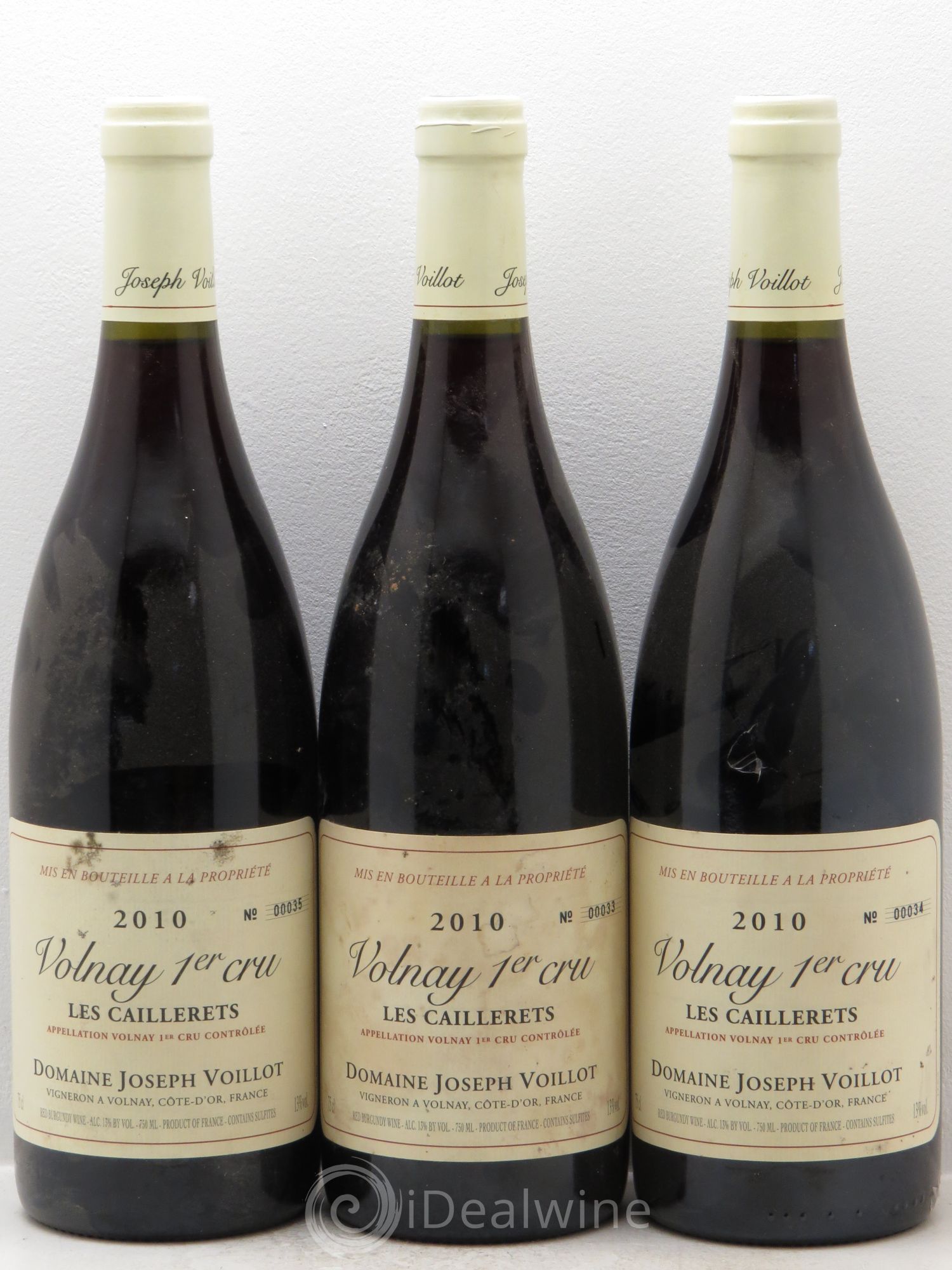 Volnay 1er Cru Domaine Voillot 2010 - Posten von 3 Flaschen - 0