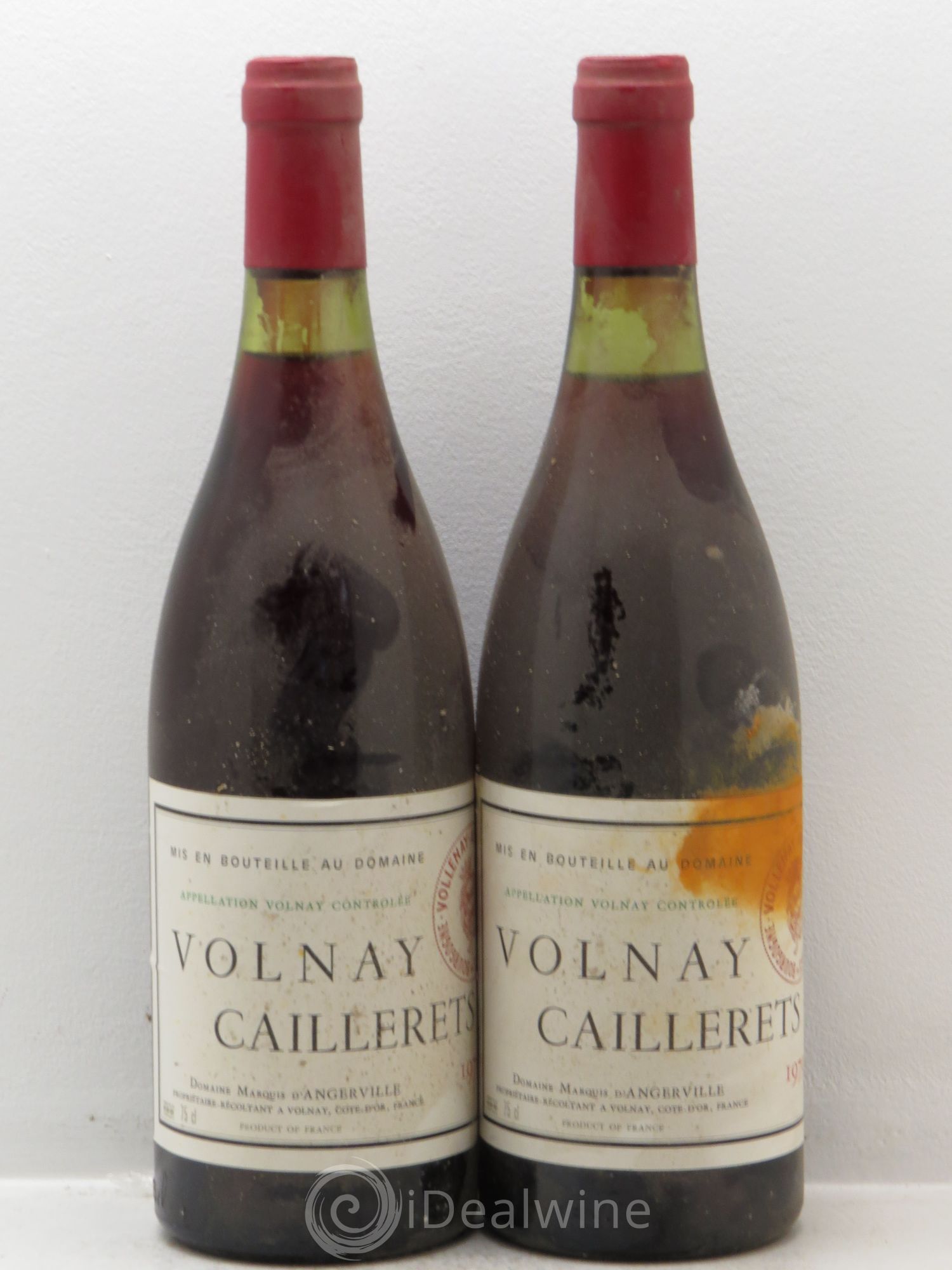 Volnay 1er Cru Caillerets Marquis d'Angerville (Domaine) 1979 - Lot de 2 bouteilles - 0