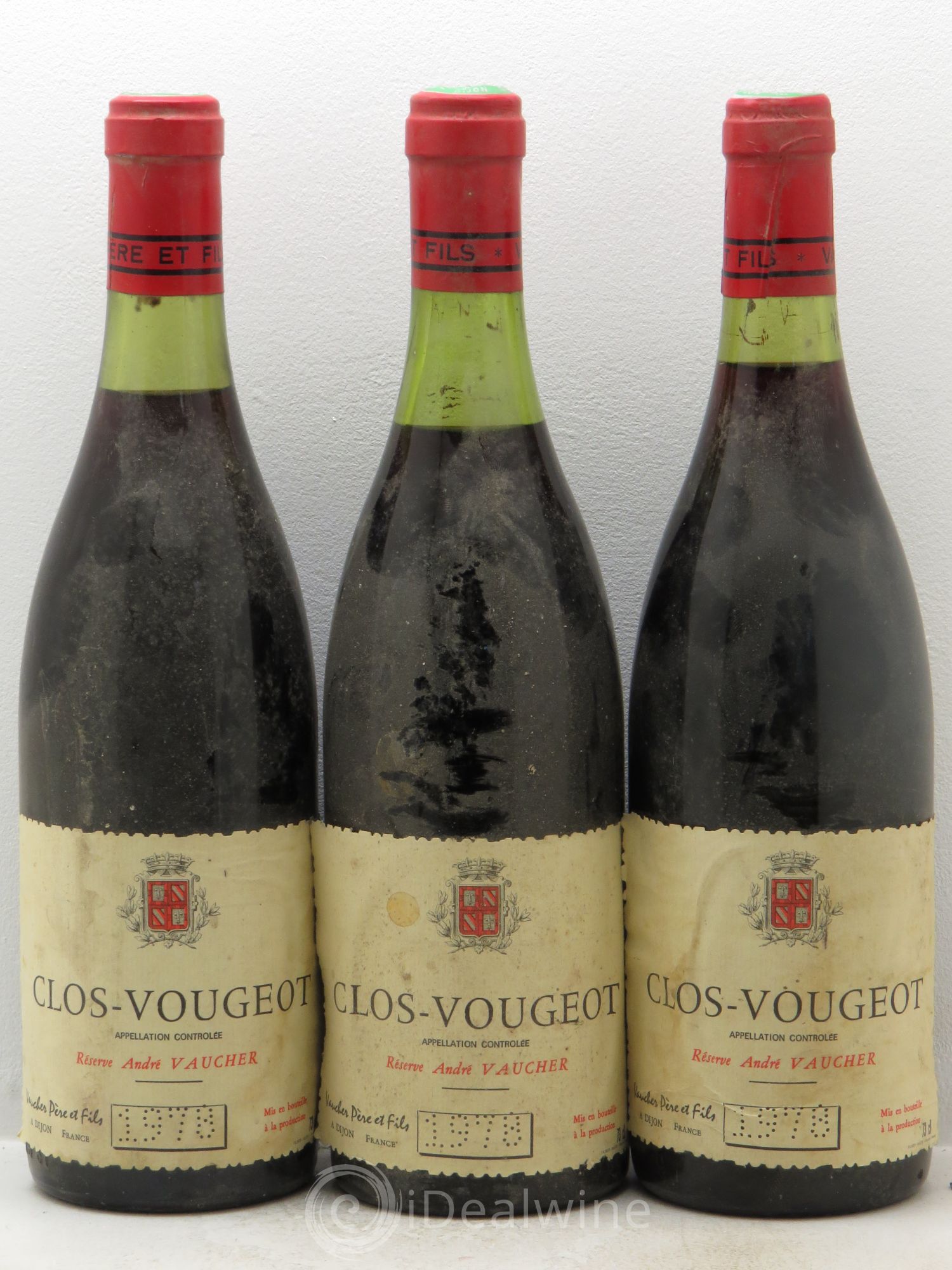 Clos de Vougeot Grand Cru 1978 - Lot de 3 bouteilles - 0