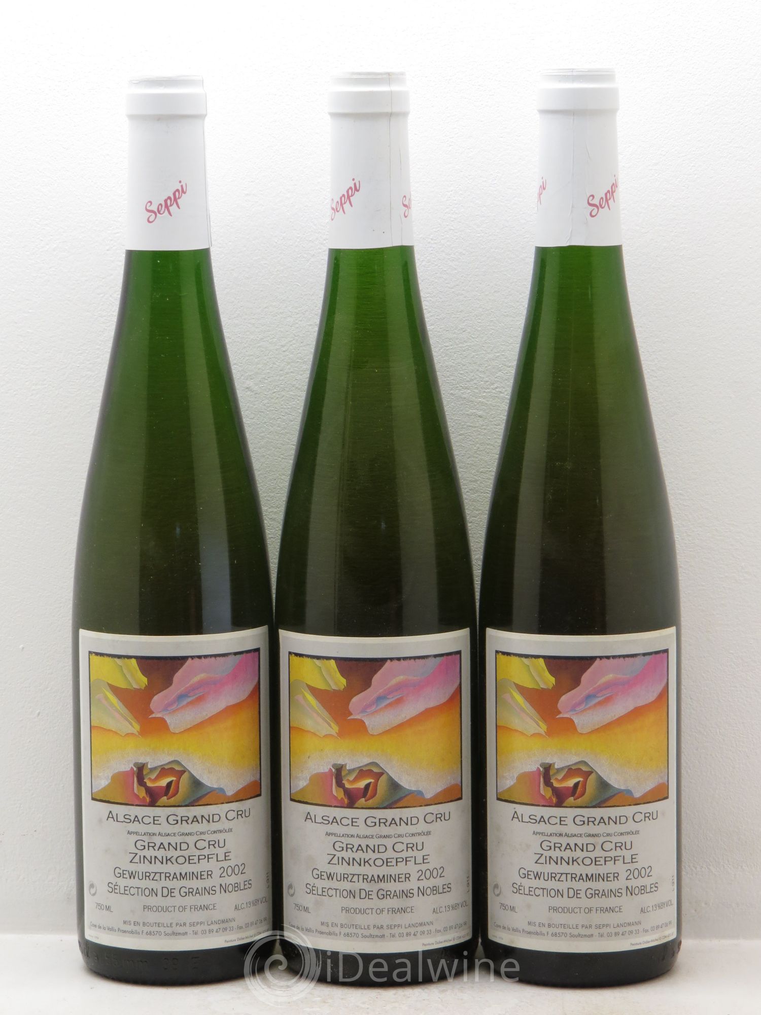 Gewurztraminer Sélection de Grains Nobles Seppi Landmann 2002 - Lotto di 3 bottiglie - 0