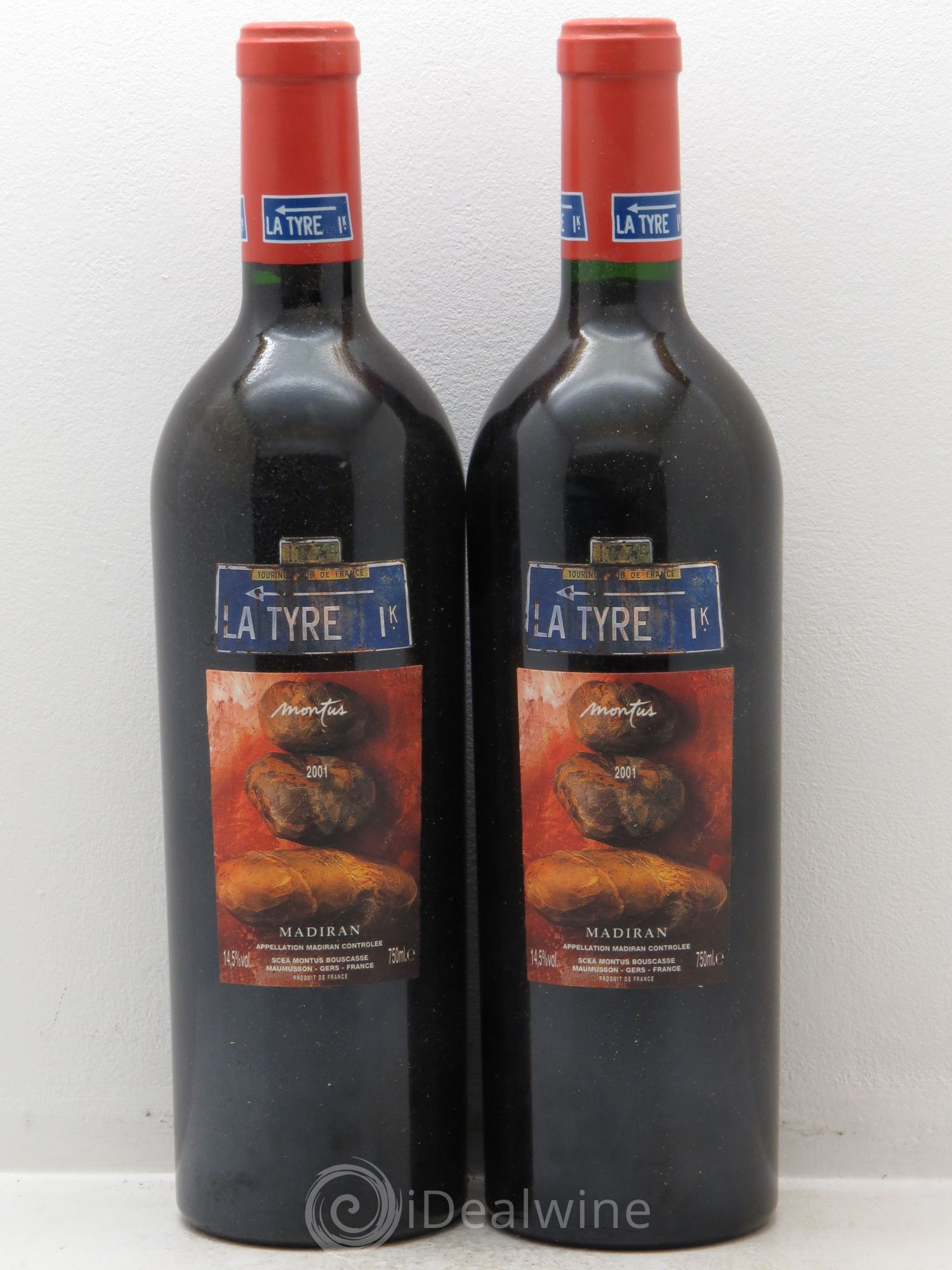 Madiran Château Montus-La Tyre Alain Brumont 2001 - Lot de 2 bouteilles - 0