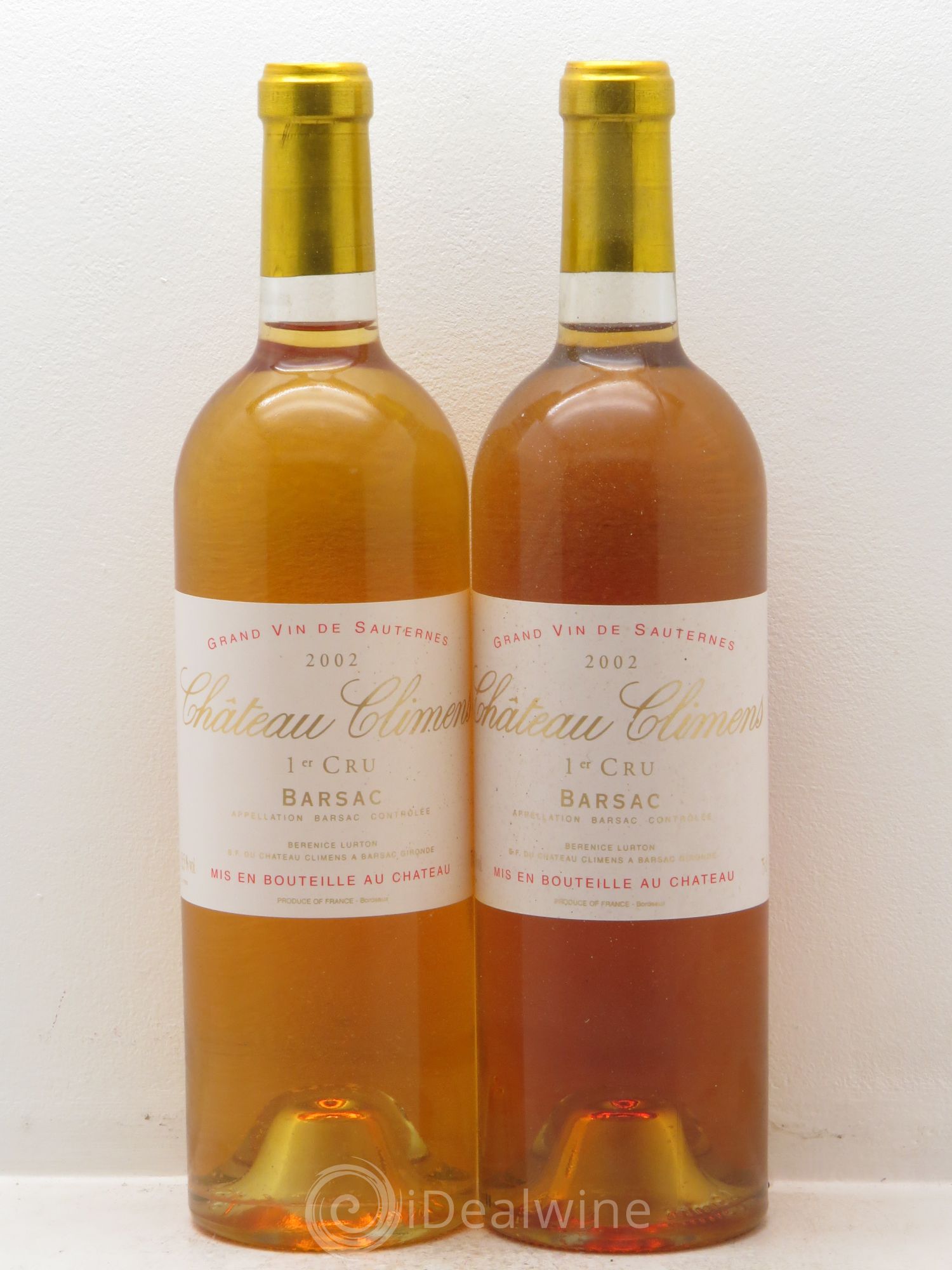 Château Climens 1er Grand Cru Classé 2002 - Lotto di 2 bottiglie - 0