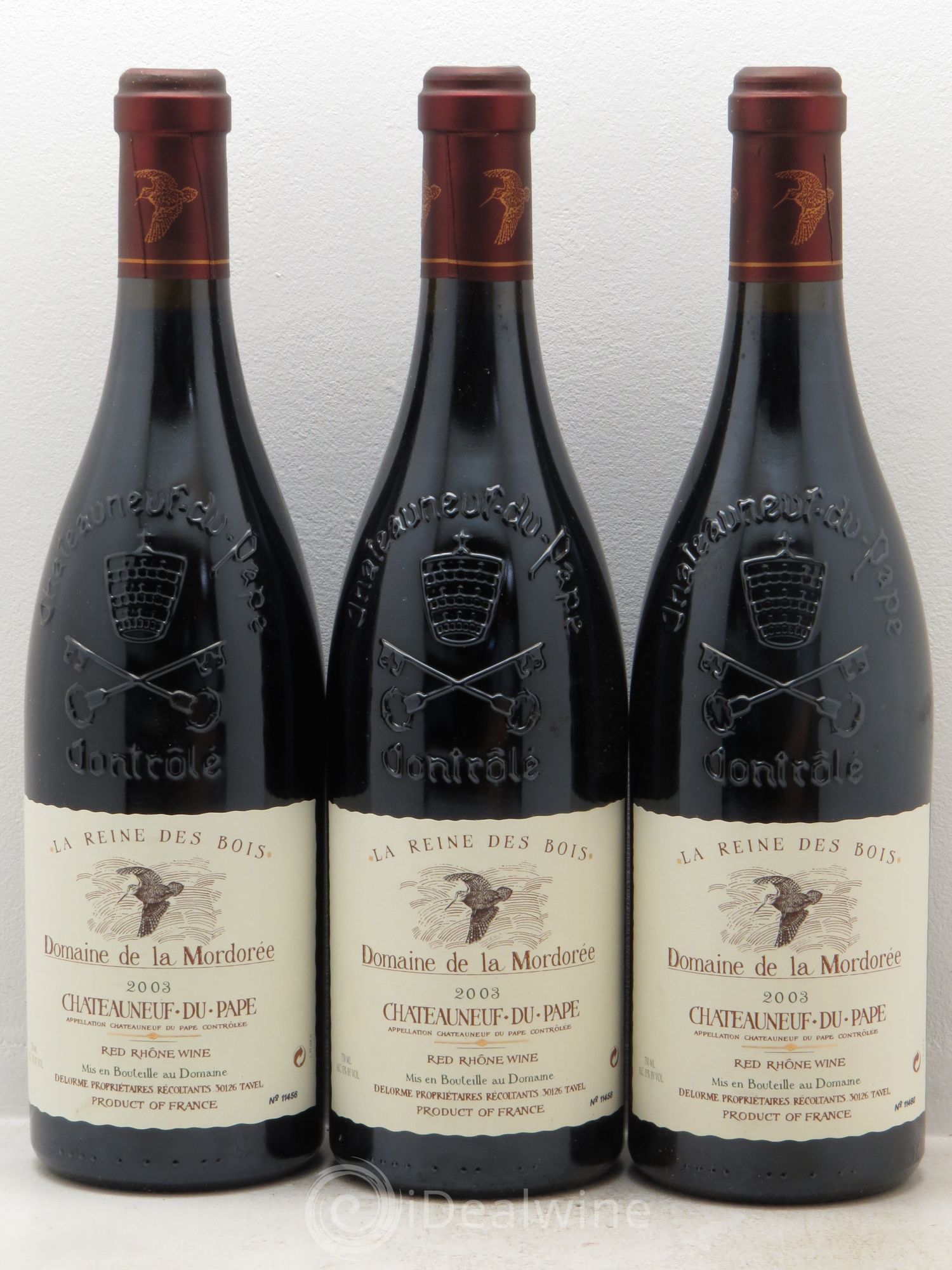 Châteauneuf-du-Pape Cuvée de la Reine des Bois La Mordorée (Domaine de) 2003 - Lot de 3 bouteilles - 0