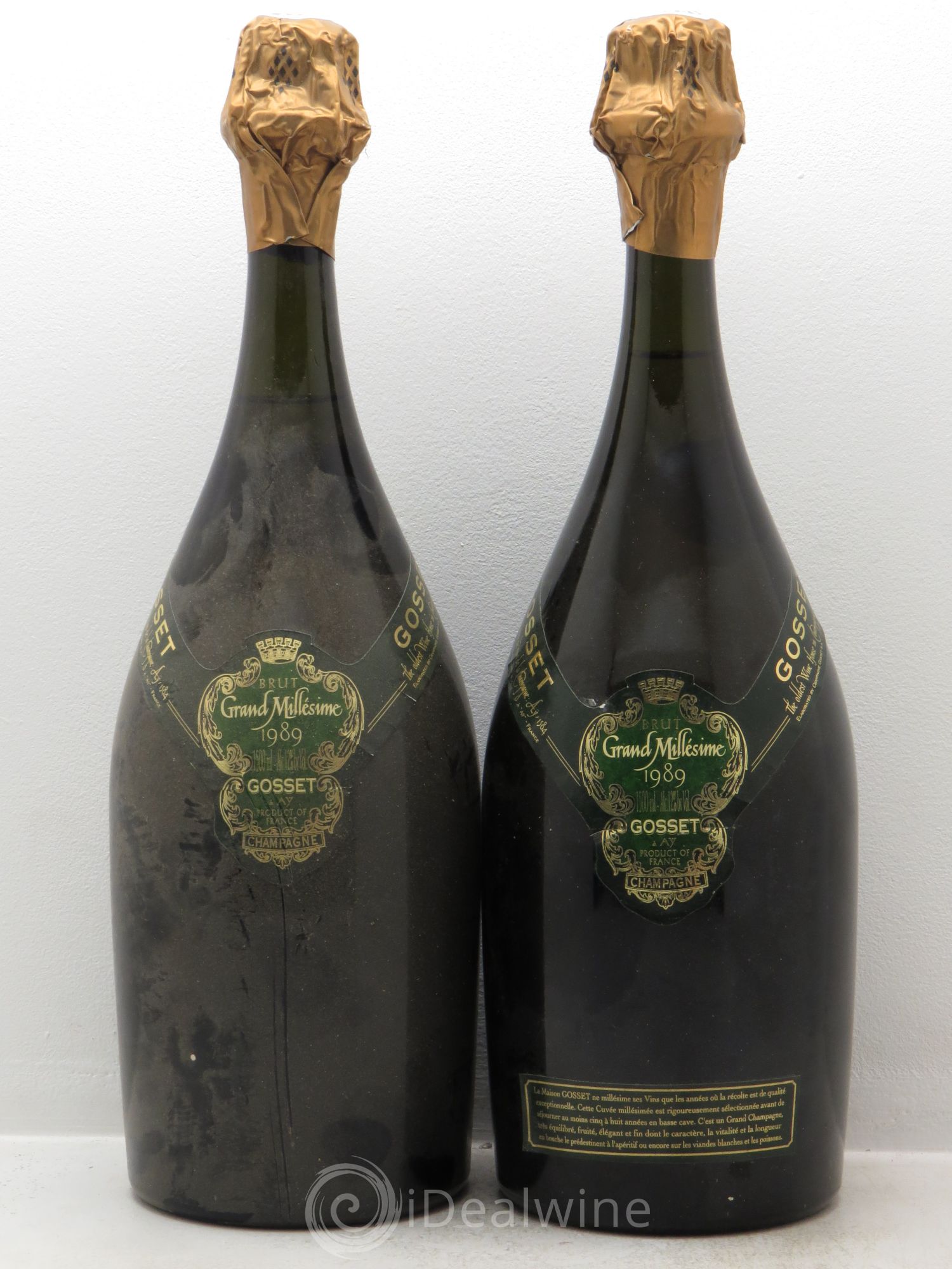 Champagne Gosset Grand Millésime Brut 1989 - Posten von 2 Magnum - 0