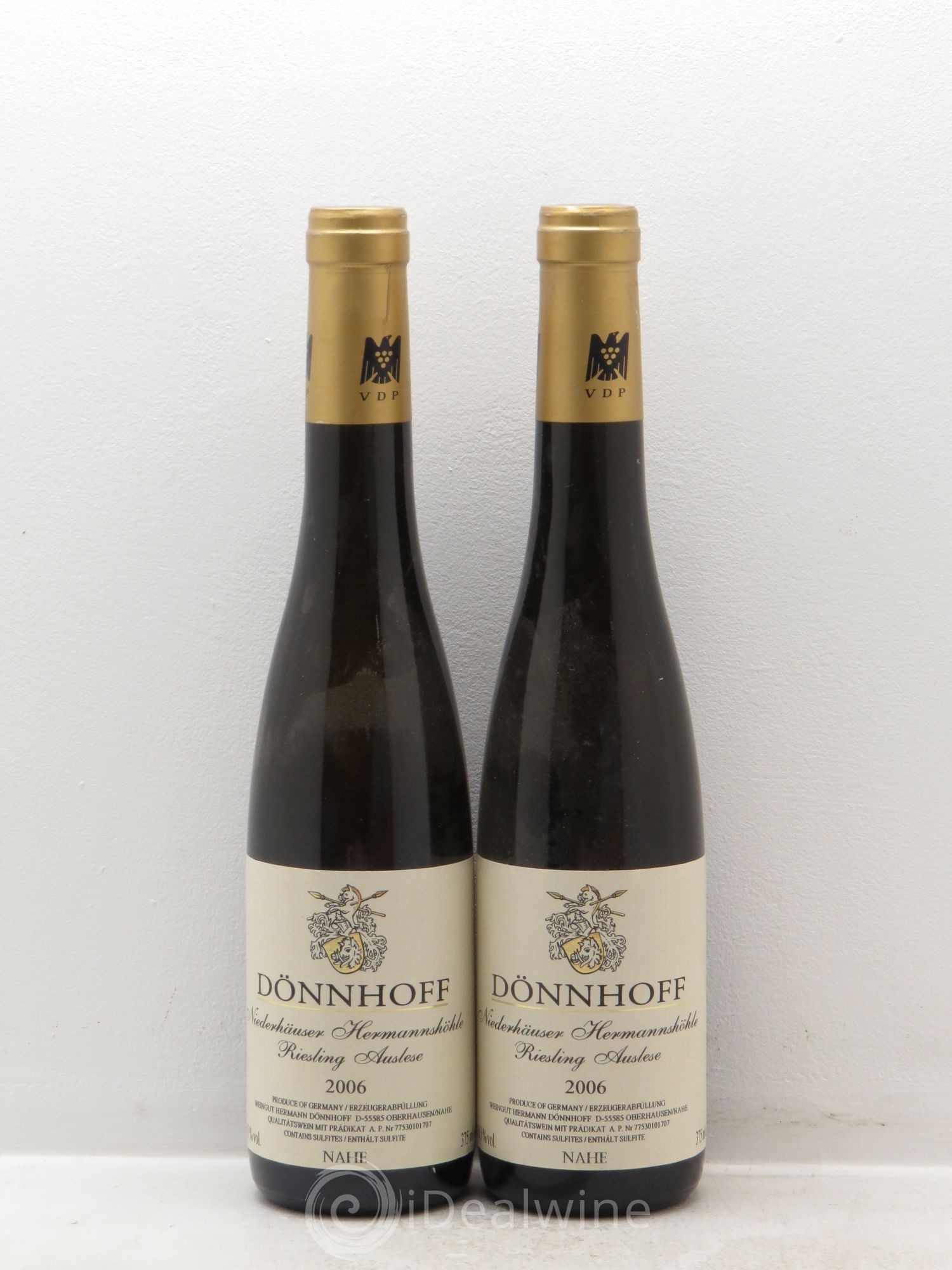 Riesling Donnhoff Hermannshöhle Auslese Niederhaüser 2006 - Posten von 2 Demi-Flaschen - 0