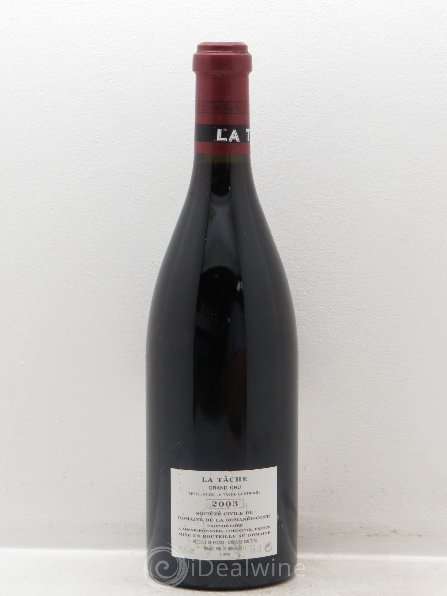 La Tâche Grand Cru Domaine de la Romanée-Conti 2003 - Lot de 1 bouteille - 1