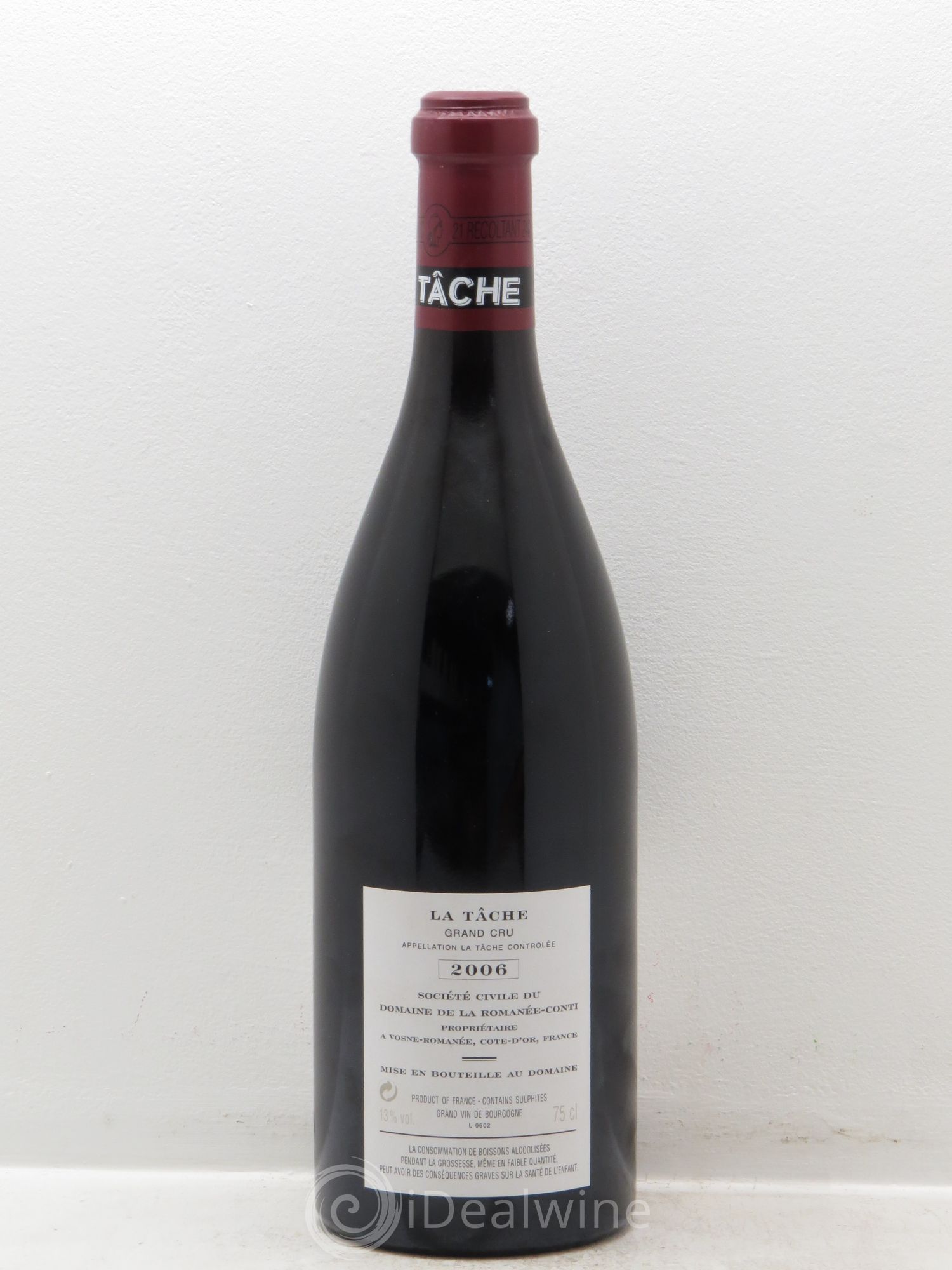 La Tâche Grand Cru Domaine de la Romanée-Conti 2006 - Lot de 1 bouteille - 1
