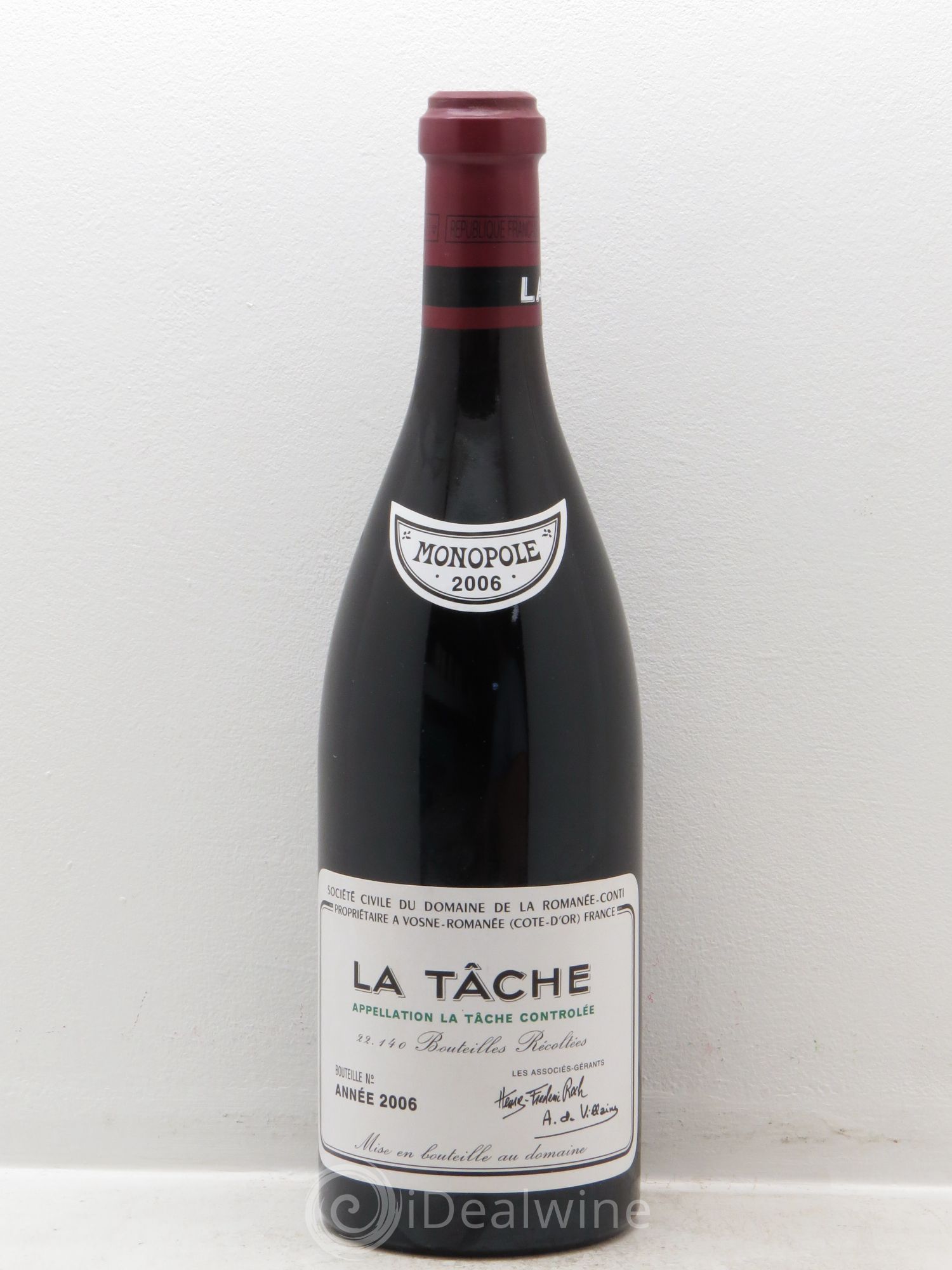 La Tâche Grand Cru Domaine de la Romanée-Conti 2006 - Lot de 1 bouteille - 0