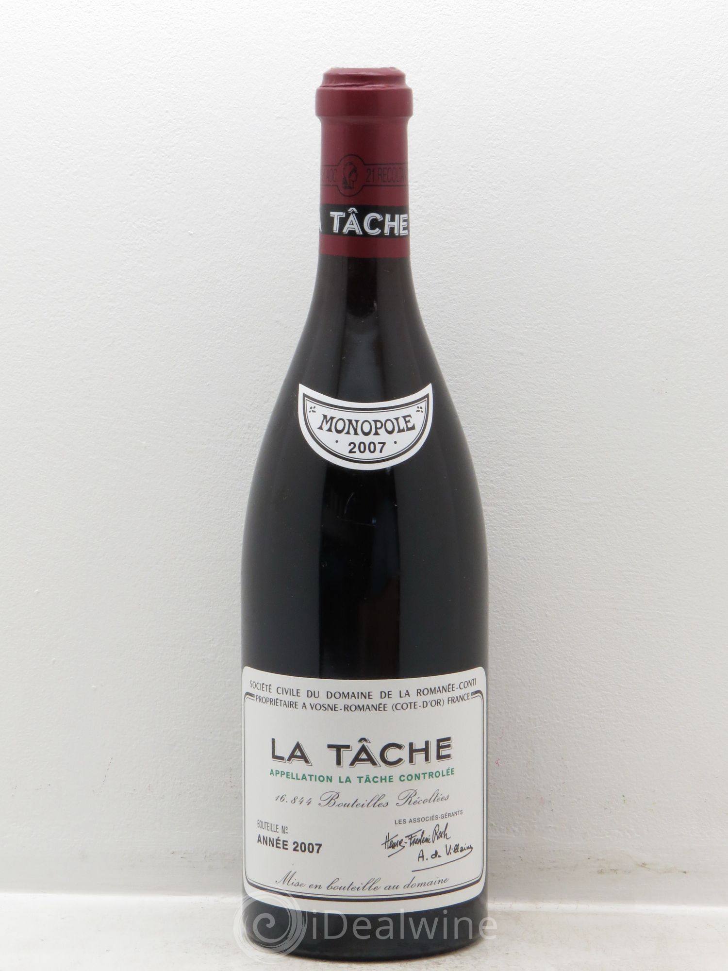 La Tâche Grand Cru Domaine de la Romanée-Conti 2007 - Lot de 1 bouteille - 0