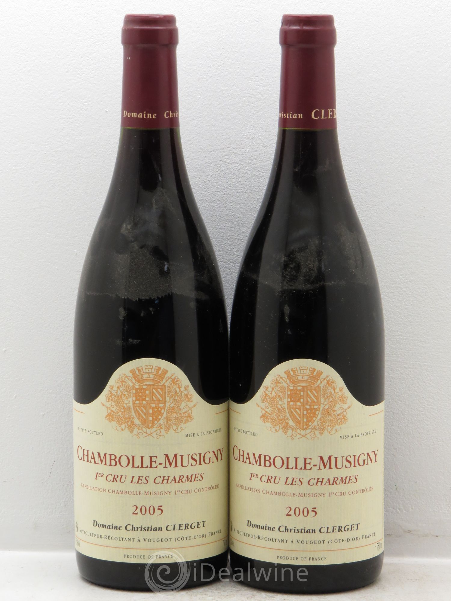 Chambolle-Musigny 1er Cru Les Charmes Christian Clerget 2005 - Lot de 2 bouteilles - 0