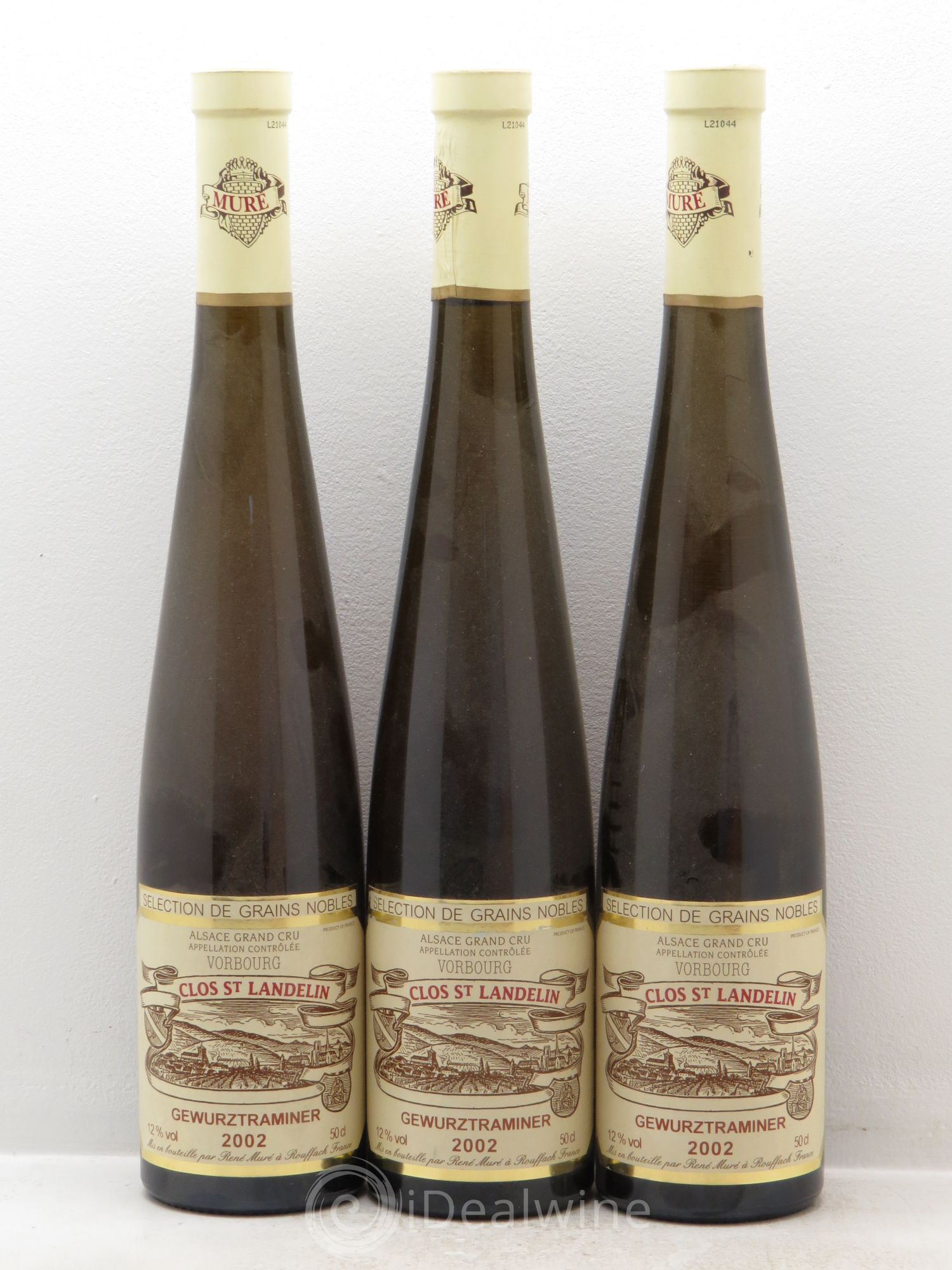 Gewurztraminer Sélection de Grains Nobles Vorbourg Clos St Landelin René Muré (50cl) 2002 - Lotto di 3 bottiglie - 0