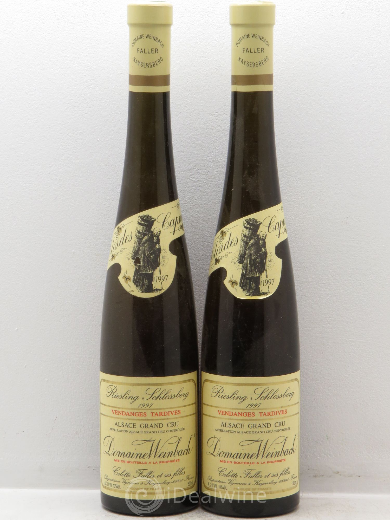 Alsace Riesling Vendanges Tardives Grand Cru Schlossberg Weinbach (Domaine) Clos des Capucins (50cl) 1997 - Lotto di 2 bottiglie - 0