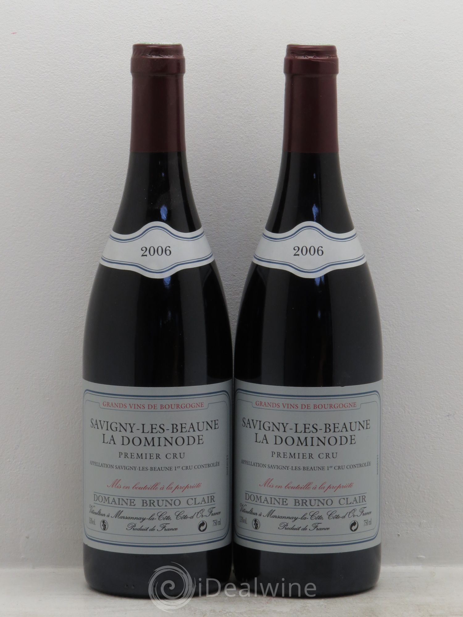 Savigny-lès-Beaune 1er Cru La Dominode Bruno Clair (Domaine) 2006 - Lot de 2 bouteilles - 0