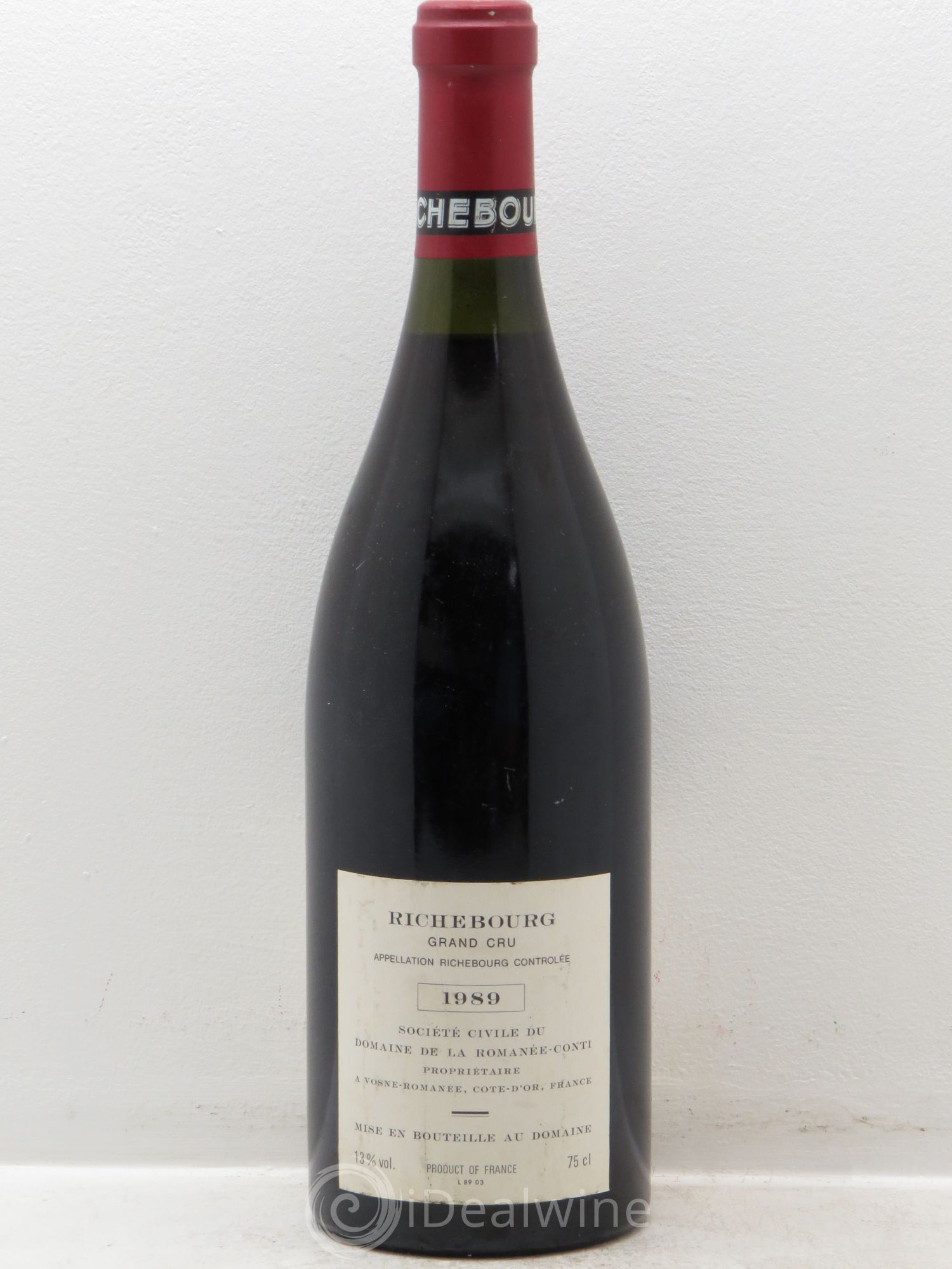 Richebourg Grand Cru Domaine de la Romanée-Conti 1989 - Lot de 1 bouteille - 1