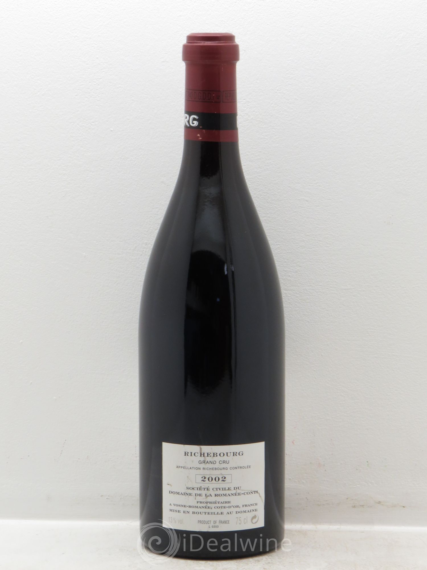 Richebourg Grand Cru Domaine de la Romanée-Conti 2002 - Lot de 1 bouteille - 1