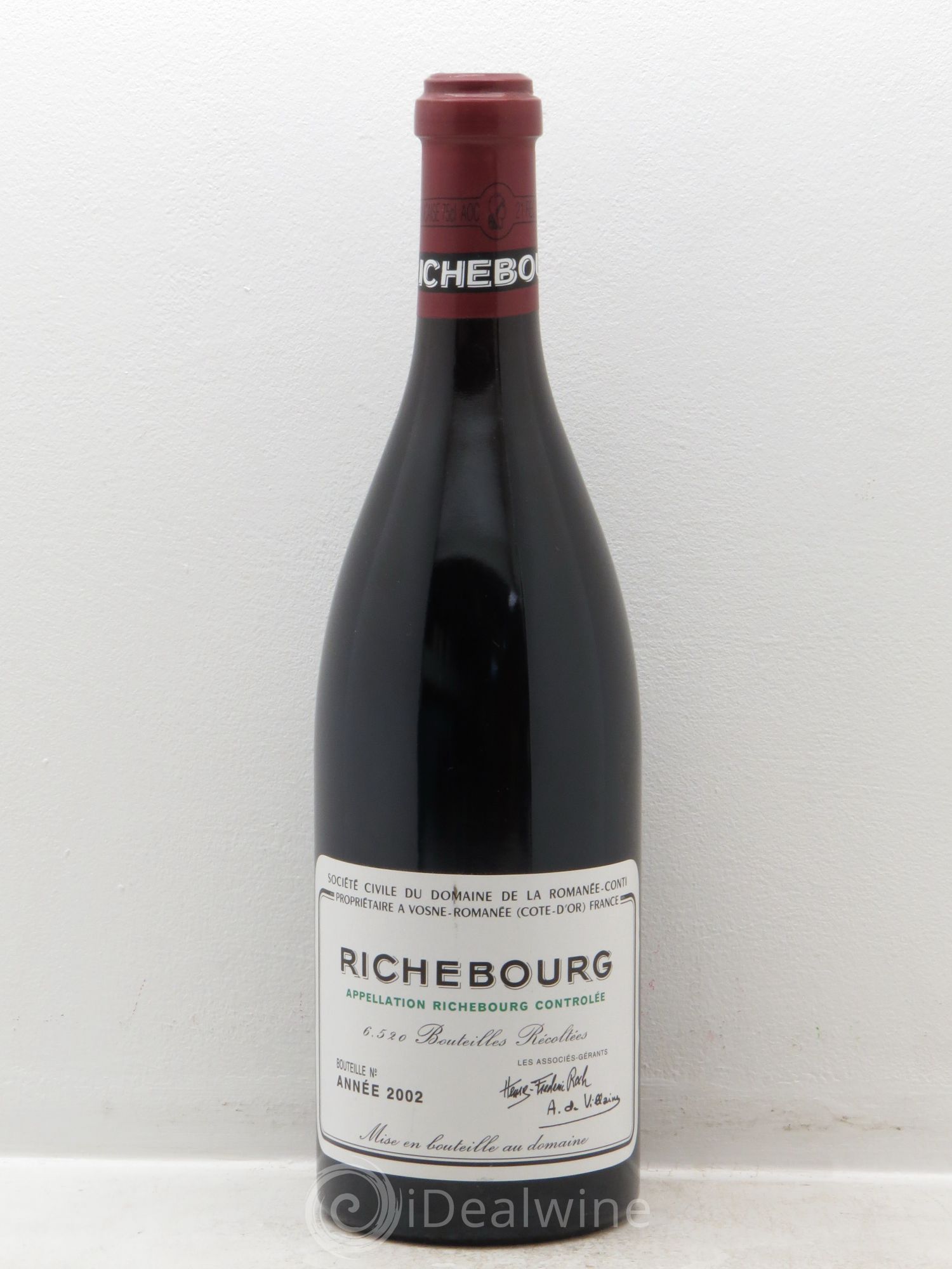 Richebourg Grand Cru Domaine de la Romanée-Conti 2002 - Lot de 1 bouteille - 0