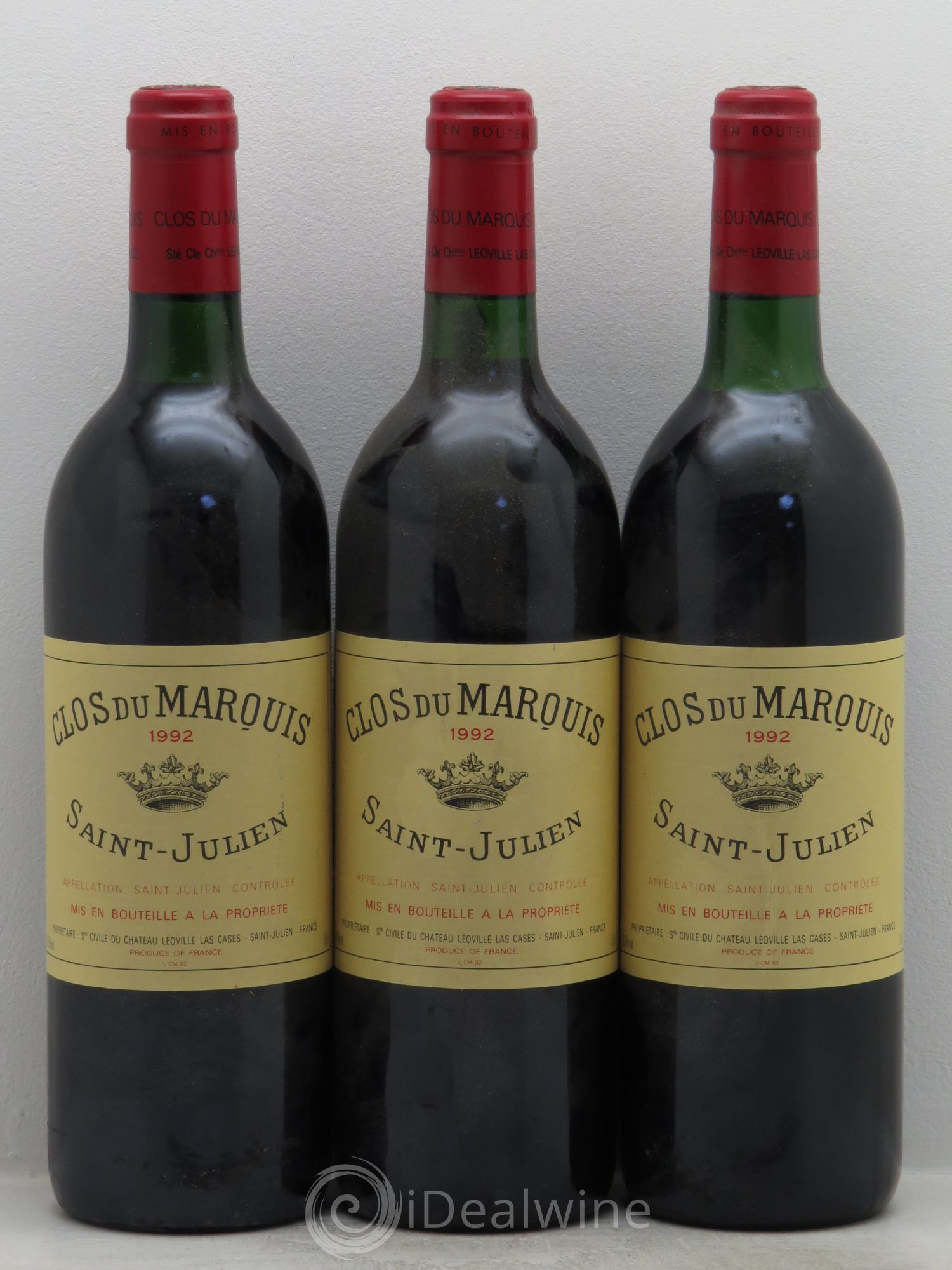 Clos du Marquis 1992 - Lot de 3 bouteilles - 0