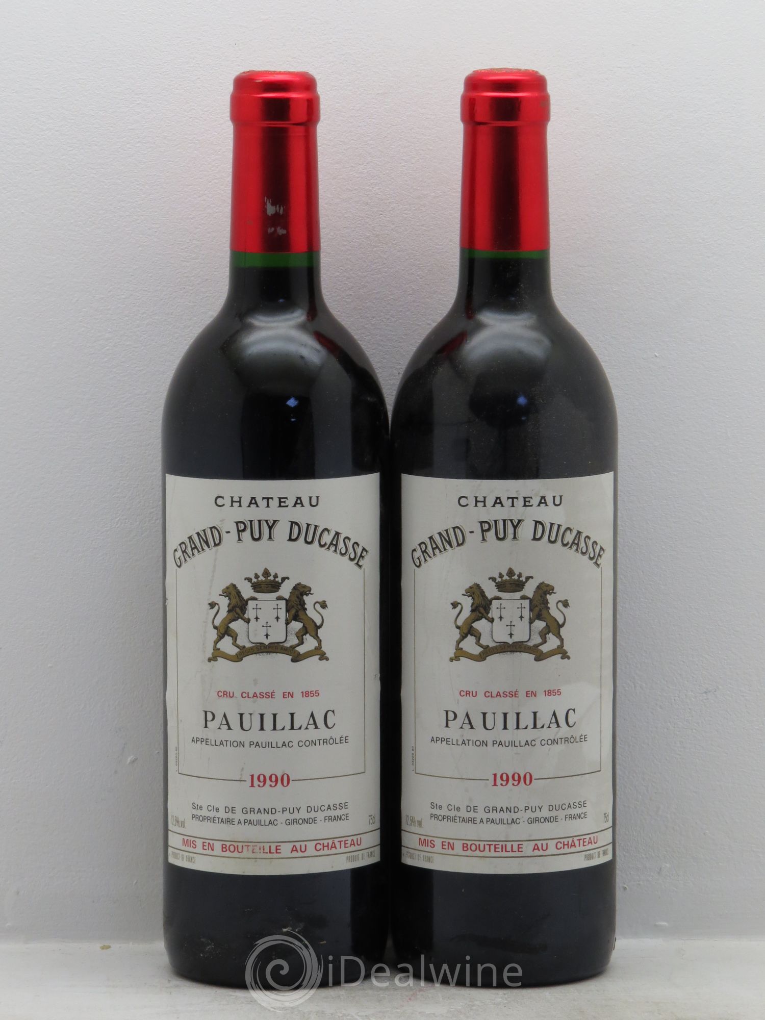 Château Grand Puy Ducasse 5ème Grand Cru Classé 1990 - Lot de 2 bouteilles - 0
