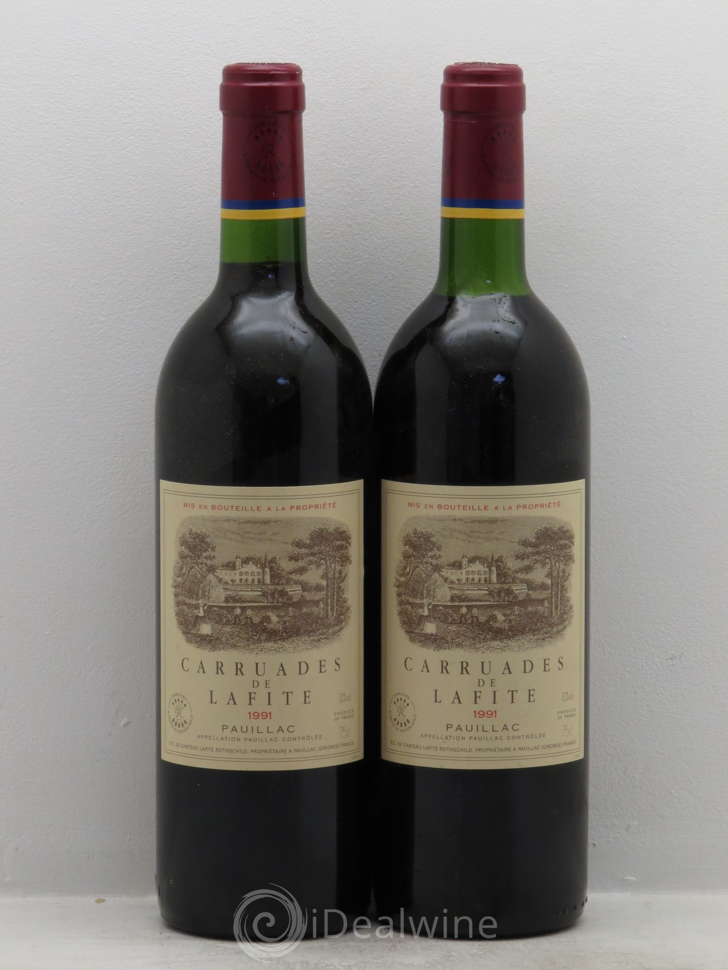 Carruades de Lafite Rothschild Second Vin 1991 - Lot de 2 bouteilles - 0