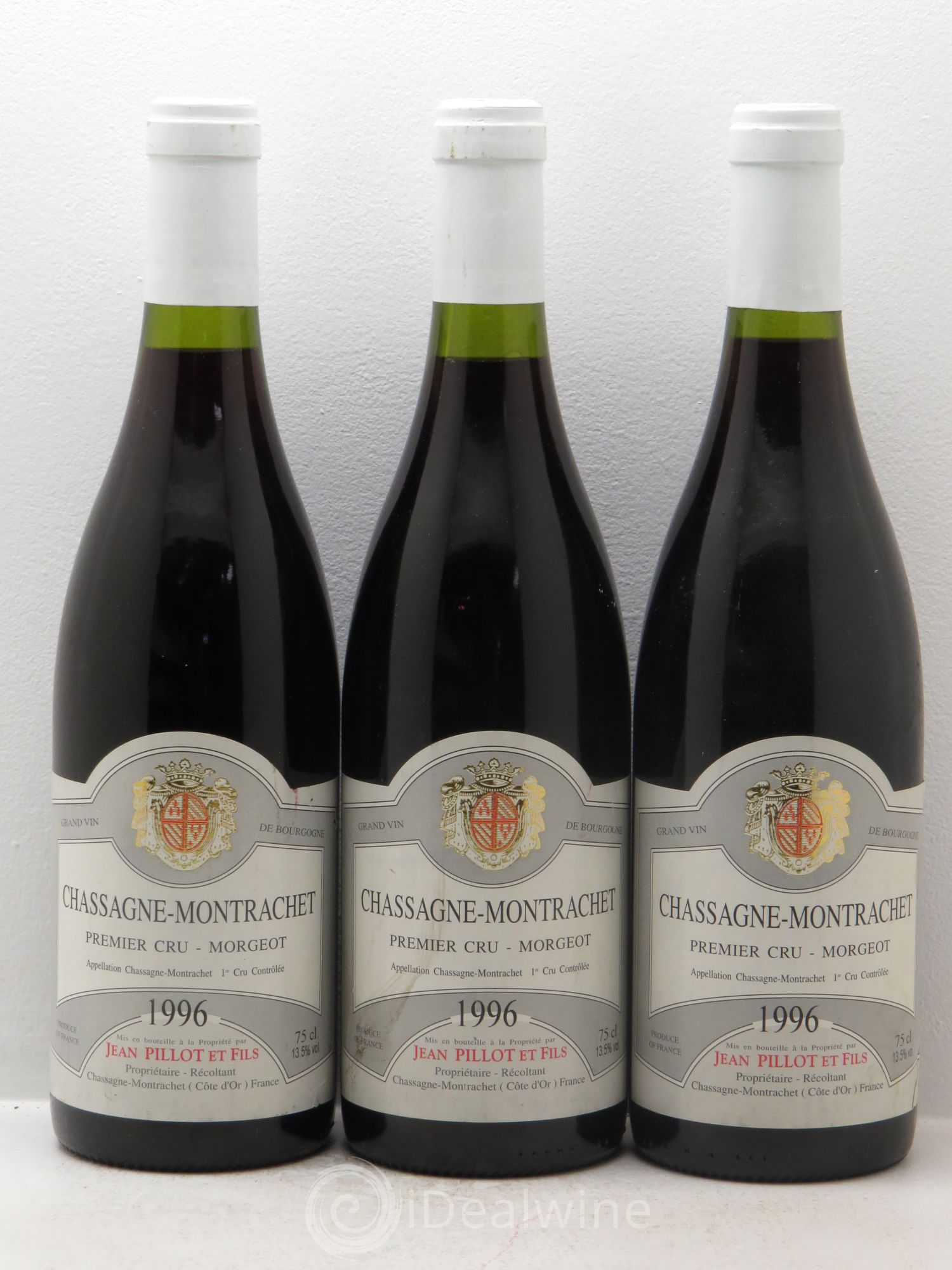 Chassagne-Montrachet 1er Cru Morgeot Fernand et Laurent Pillot (Domaine) 1996 - Lot de 3 bouteilles - 0