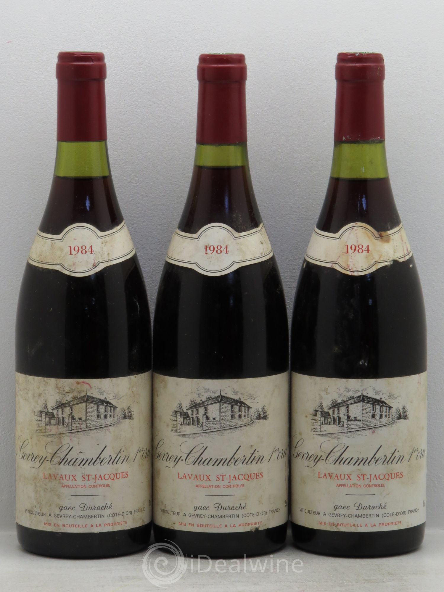 Gevrey-Chambertin 1er Cru Lavaux Saint Jacques - Domaine Duroché 1984 - Posten von 3 Flaschen - 0