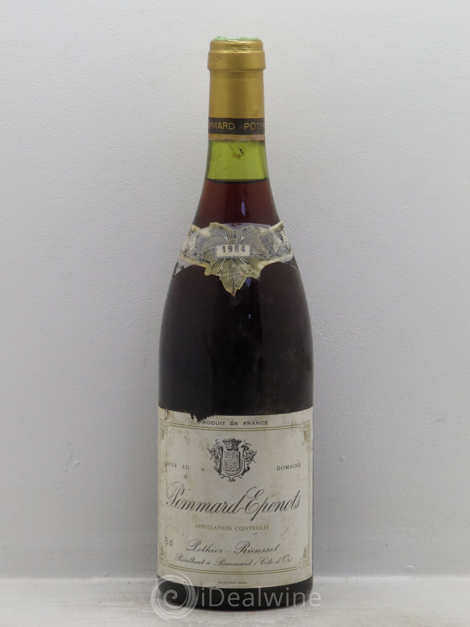 Pommard Epenots Domaine Pothier-Rieusset 1984 - Lot de 1 bouteille - 0