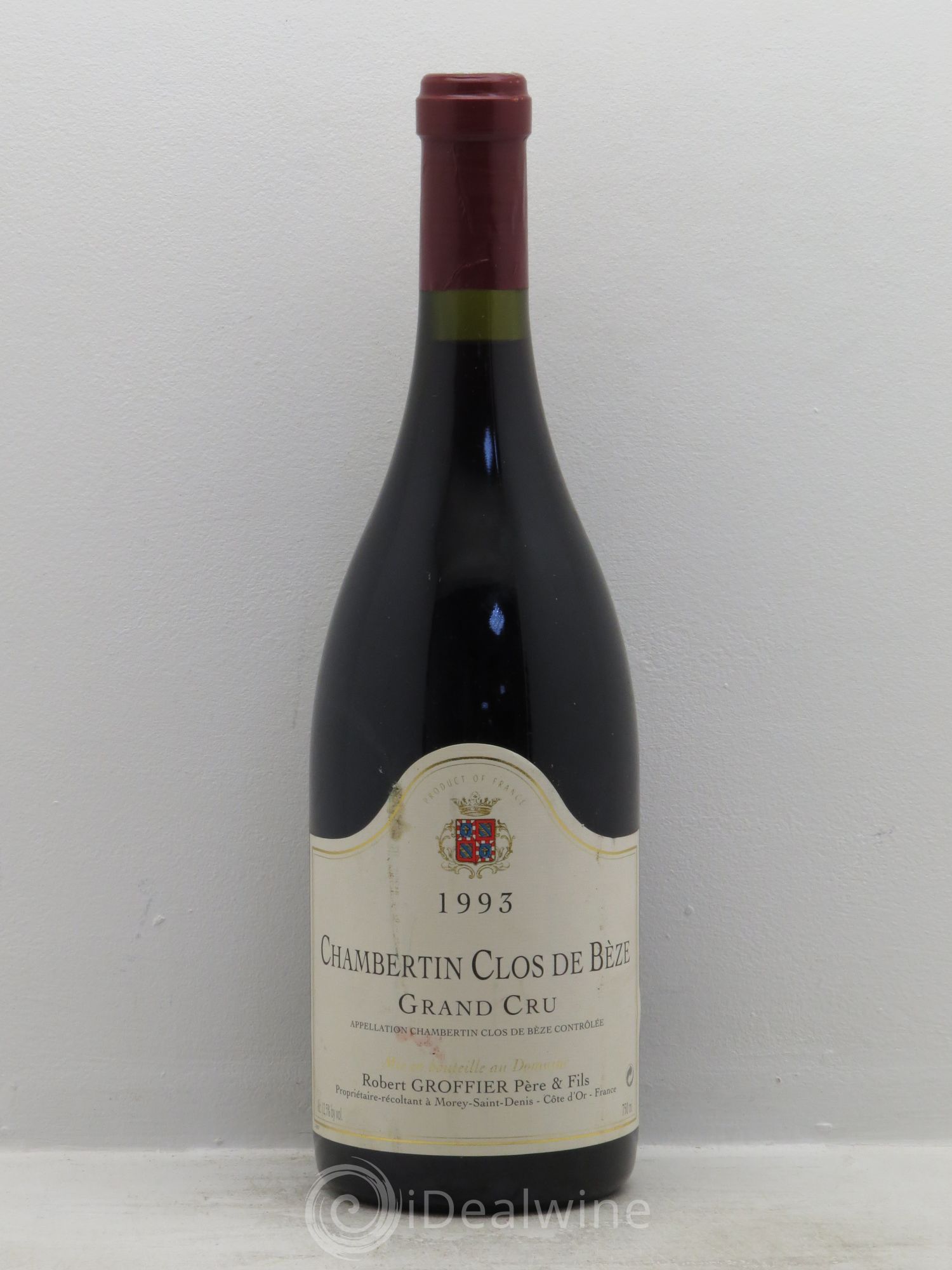 Chambertin Clos de Bèze Grand Cru Robert Groffier Père & Fils (Domaine) 1993 - Lot de 1 bouteille - 0
