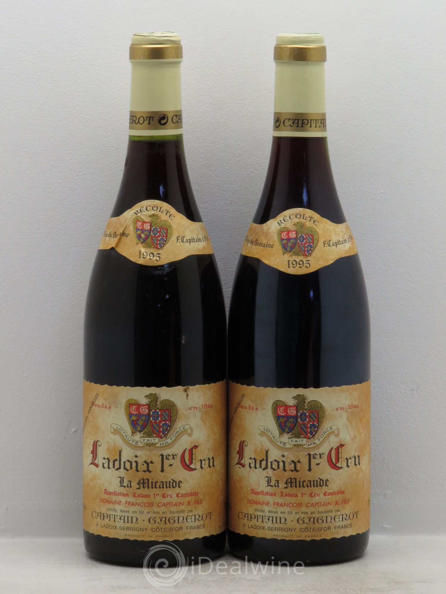 Ladoix 1er Cru La Micaude - Capitain Gagnerot 1995 - Posten von 2 Flaschen - 0