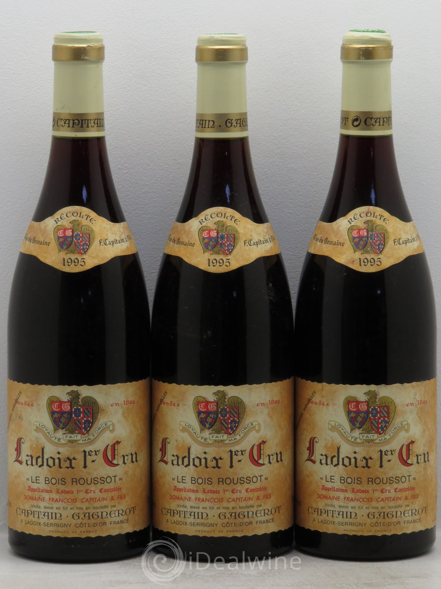 Ladoix 1er Cru La Micaude - Capitain Gagnerot 1995 - Posten von 3 Flaschen - 0